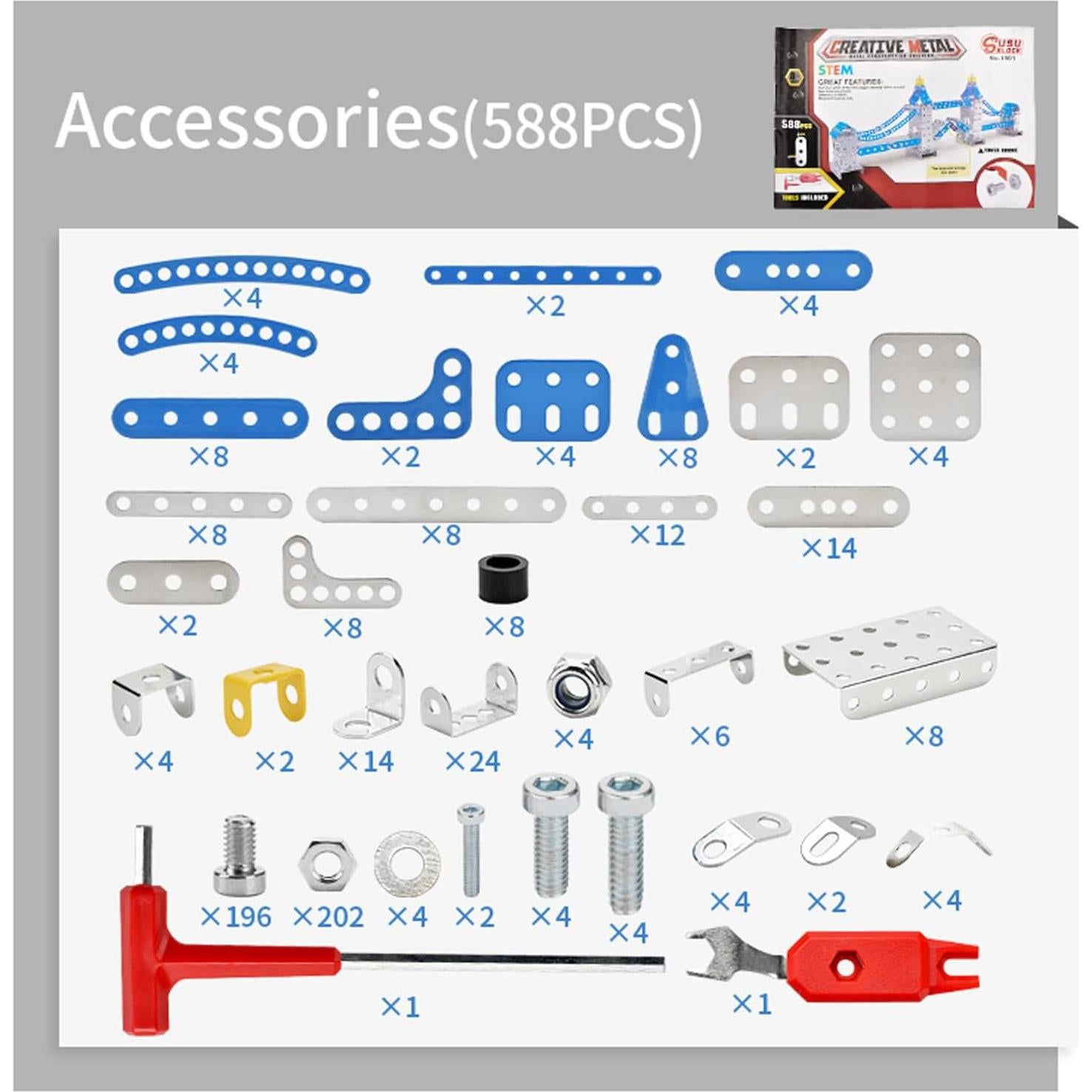 Kit de Modelo de Metal Puente de la Torre Ferthor 588 Piezas