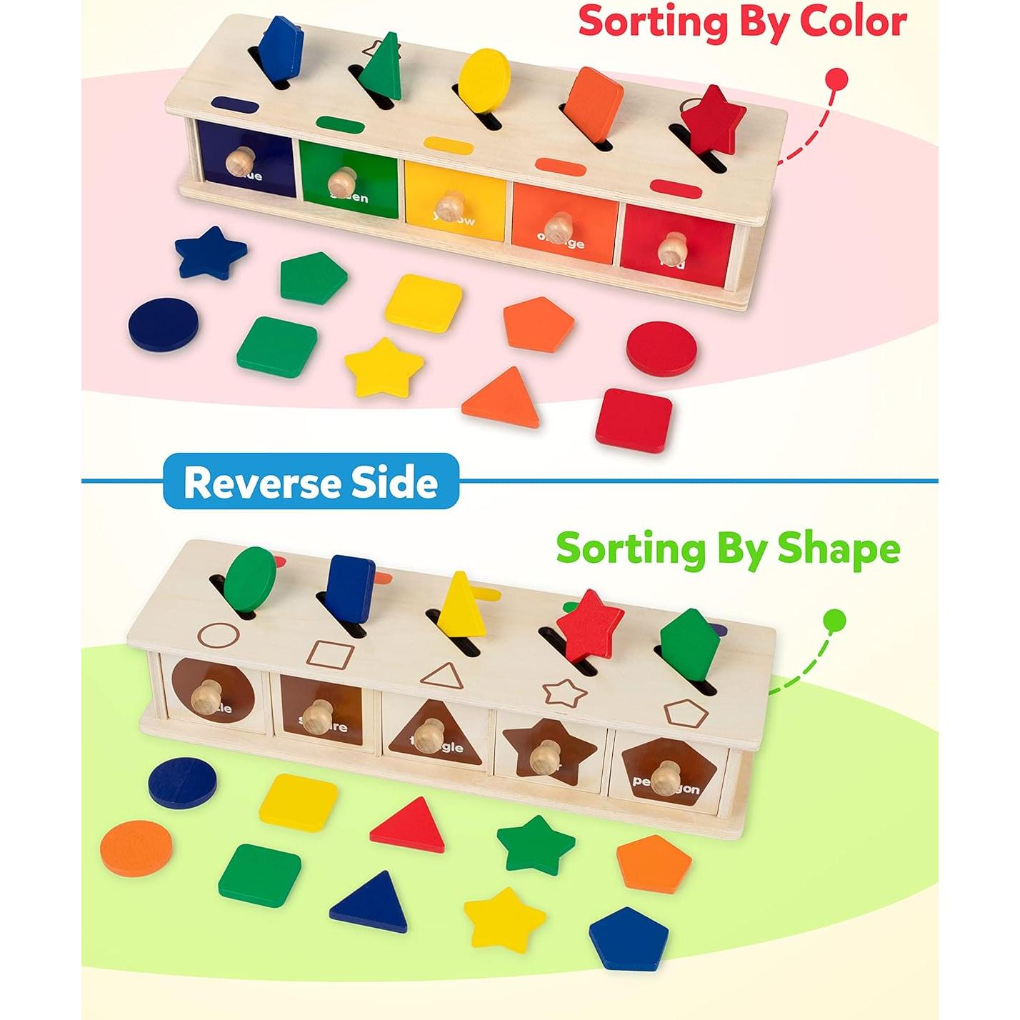 Juego de Clasificación de Colores y Formas Coogam 25 Piezas
