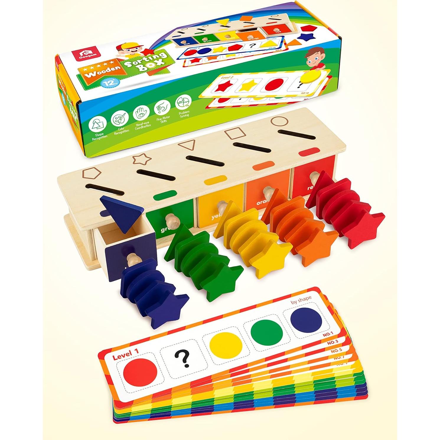 Juego de Clasificación de Colores y Formas Coogam 25 Piezas