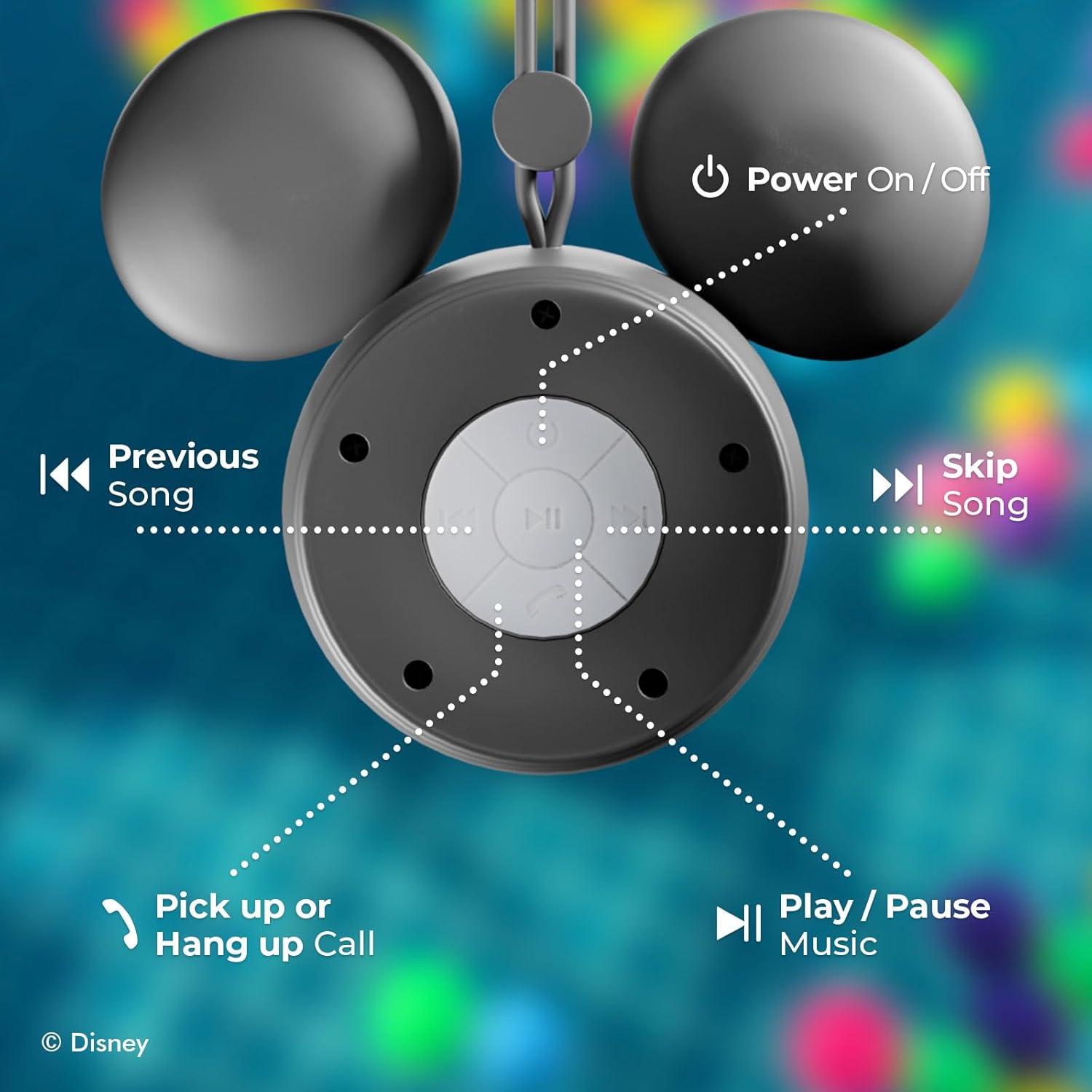 Altavoz Bluetooth de Ducha Mickey Mouse IPX4 5 Horas Resistente