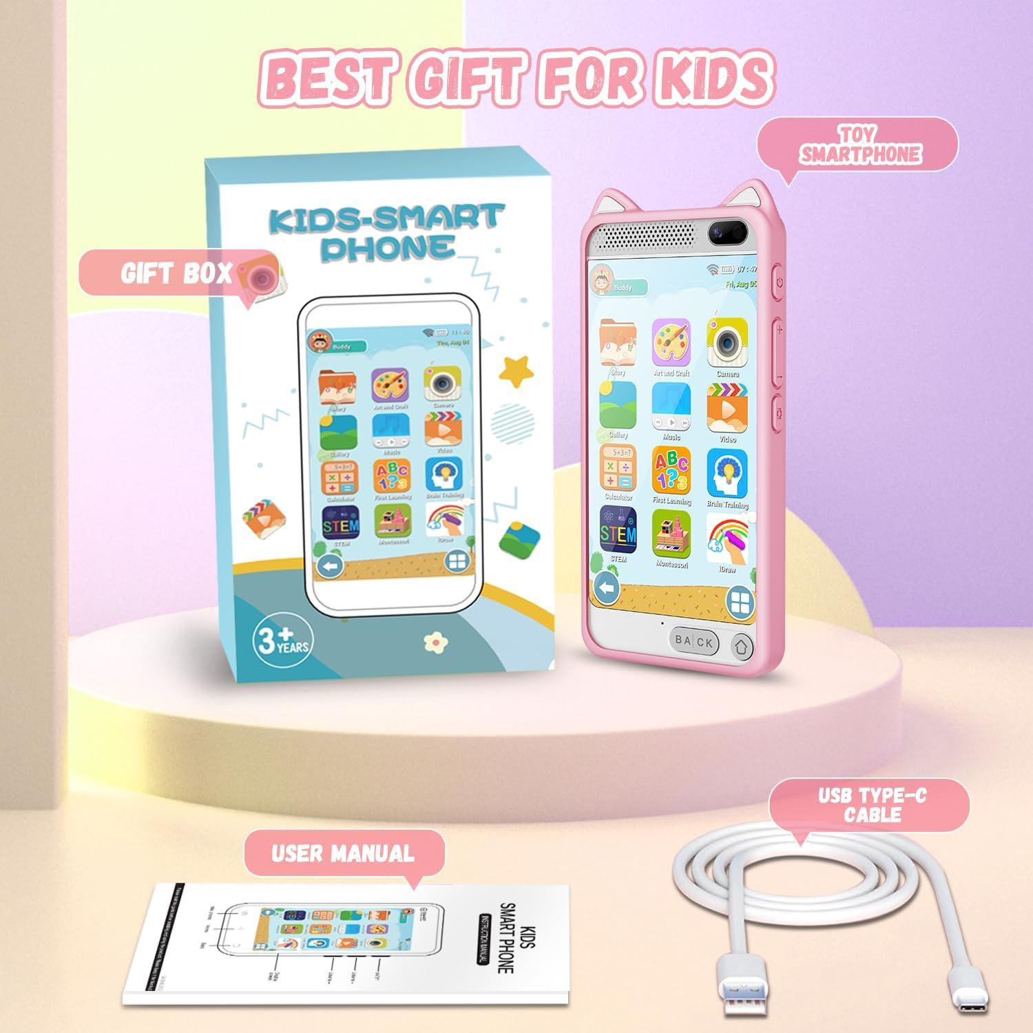 Teléfono Inteligente Rosa para Niños 3-12 Años D2 8GB