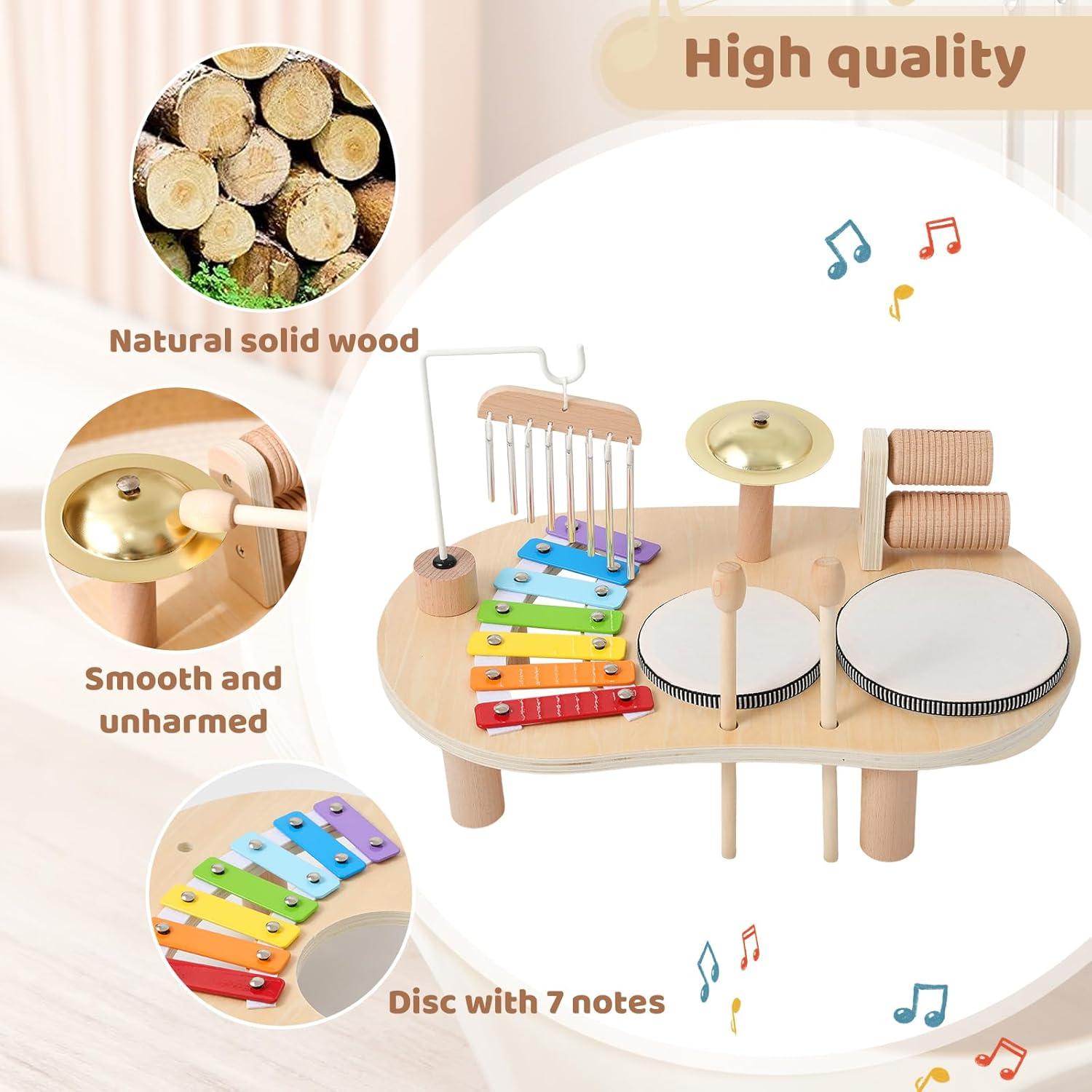 Set de Instrumentos Musicales de Madera Promise Babe para Niños