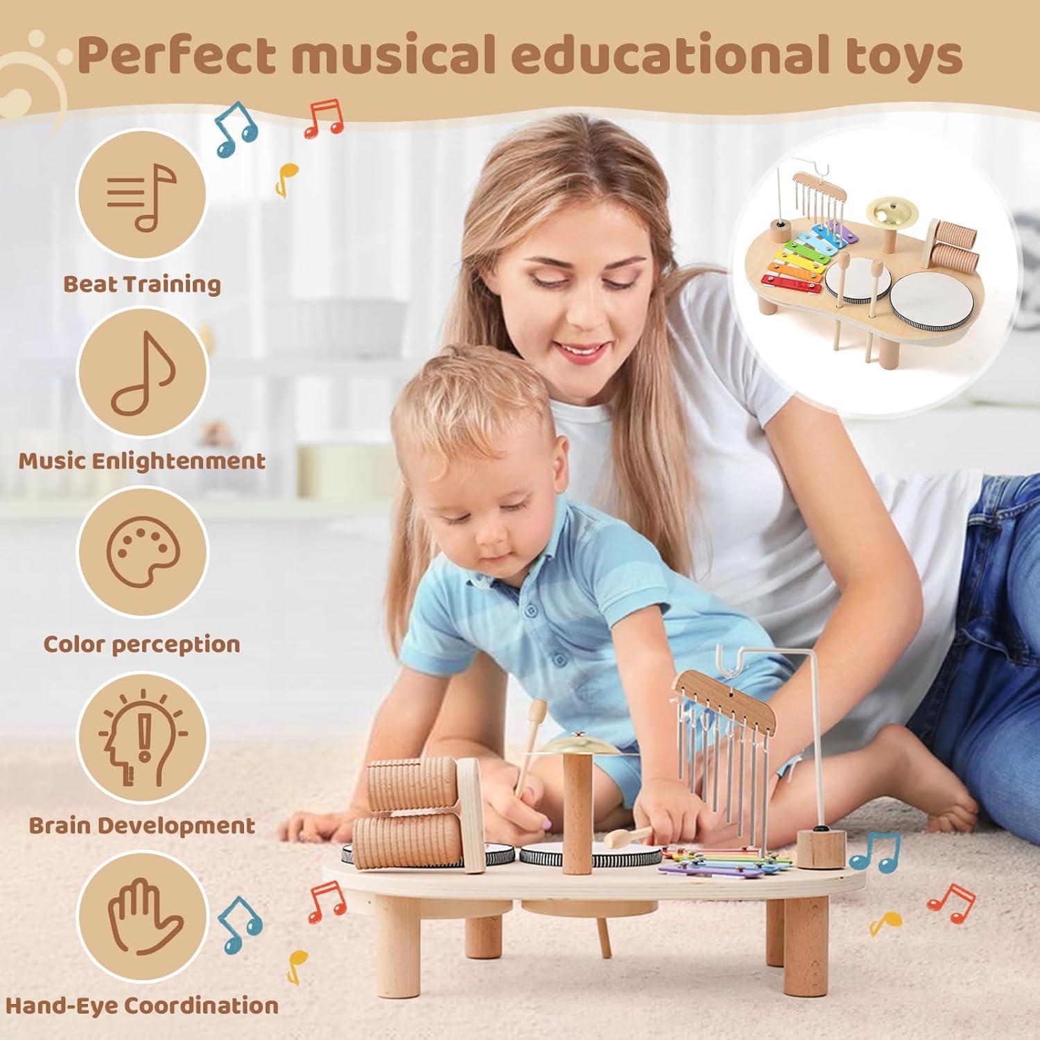 Set de Instrumentos Musicales de Madera Promise Babe para Niños