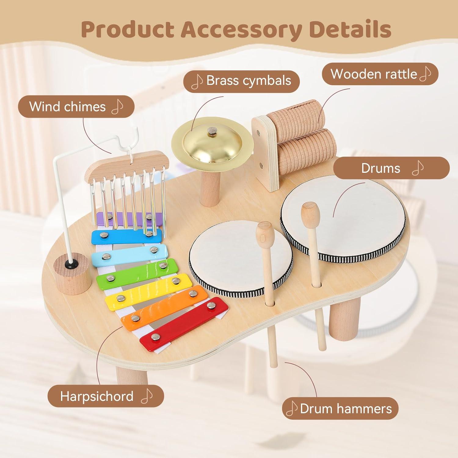 Set de Instrumentos Musicales de Madera Promise Babe para Niños