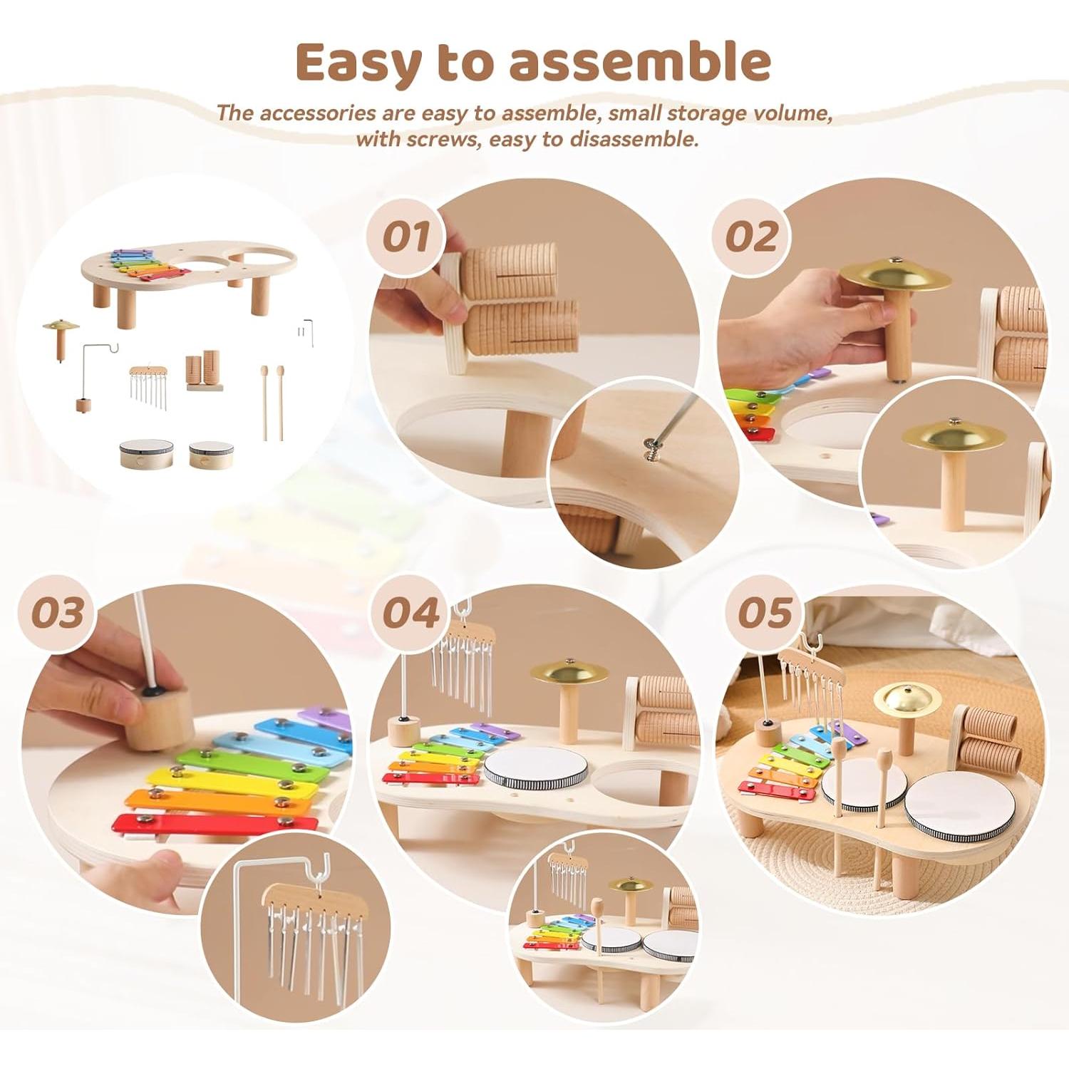 Set de Instrumentos Musicales de Madera Promise Babe para Niños