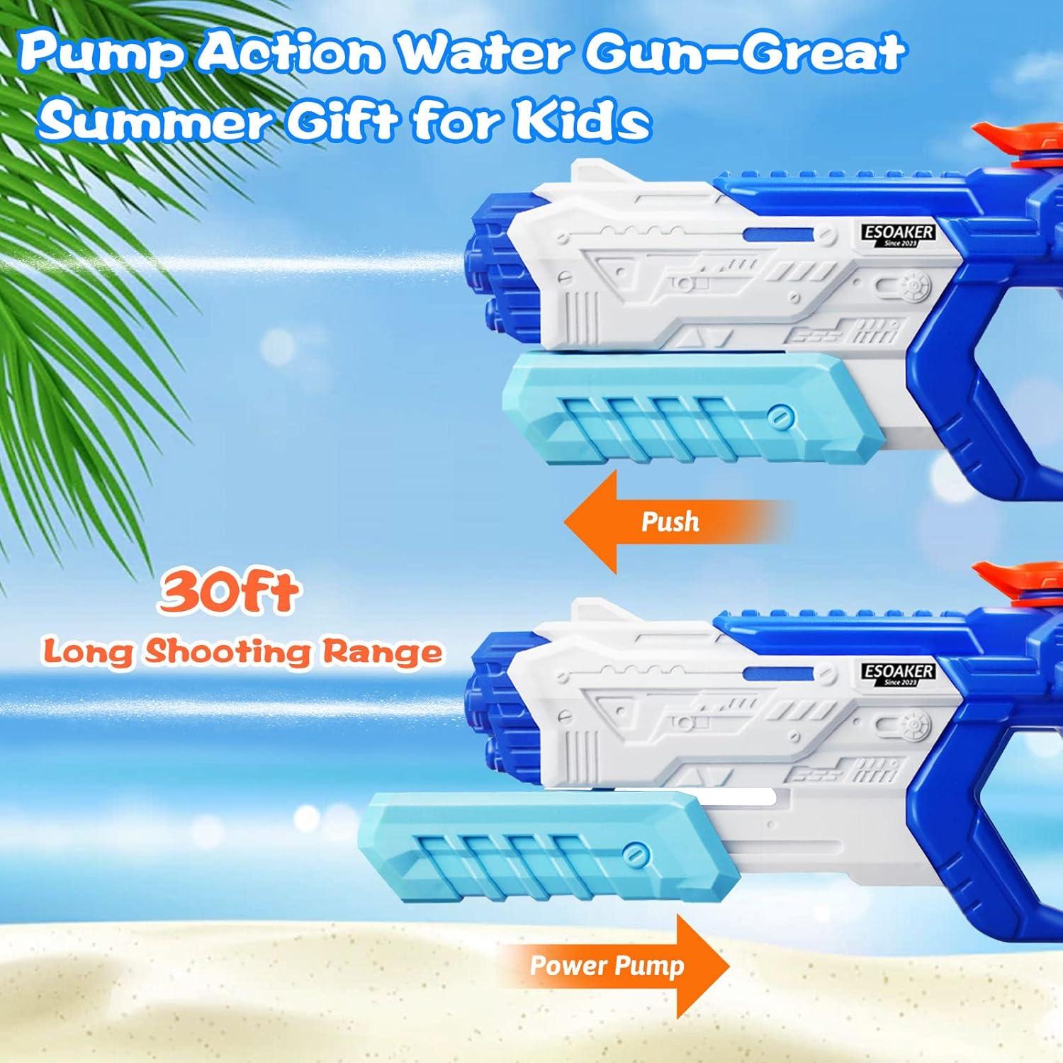 Pistolas de Agua RONSTONE - Paquete de 3, 400cc, Largo Alcance