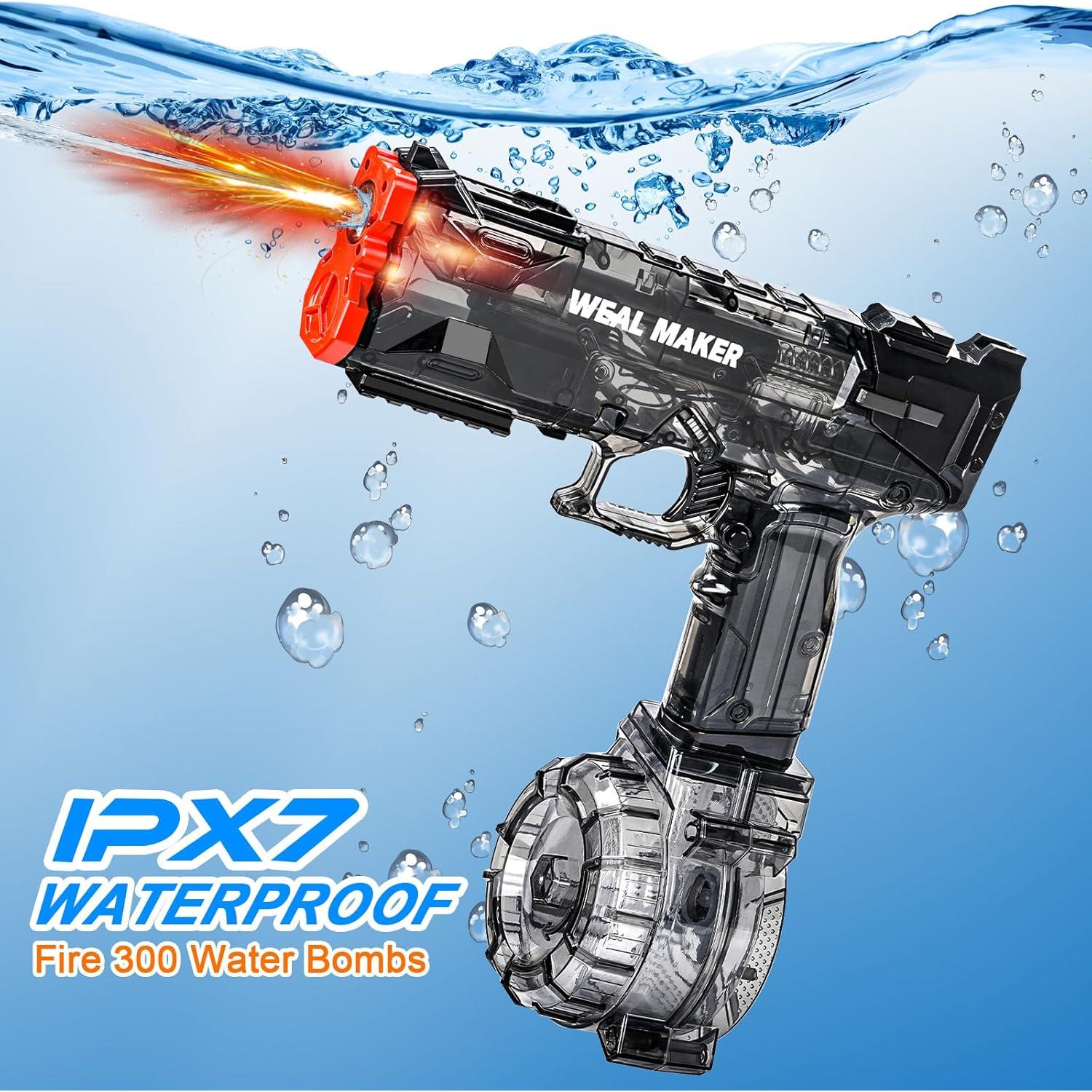 Pistola de Agua Eléctrica Xikec 2P 2025 Carga Tipo-C LED