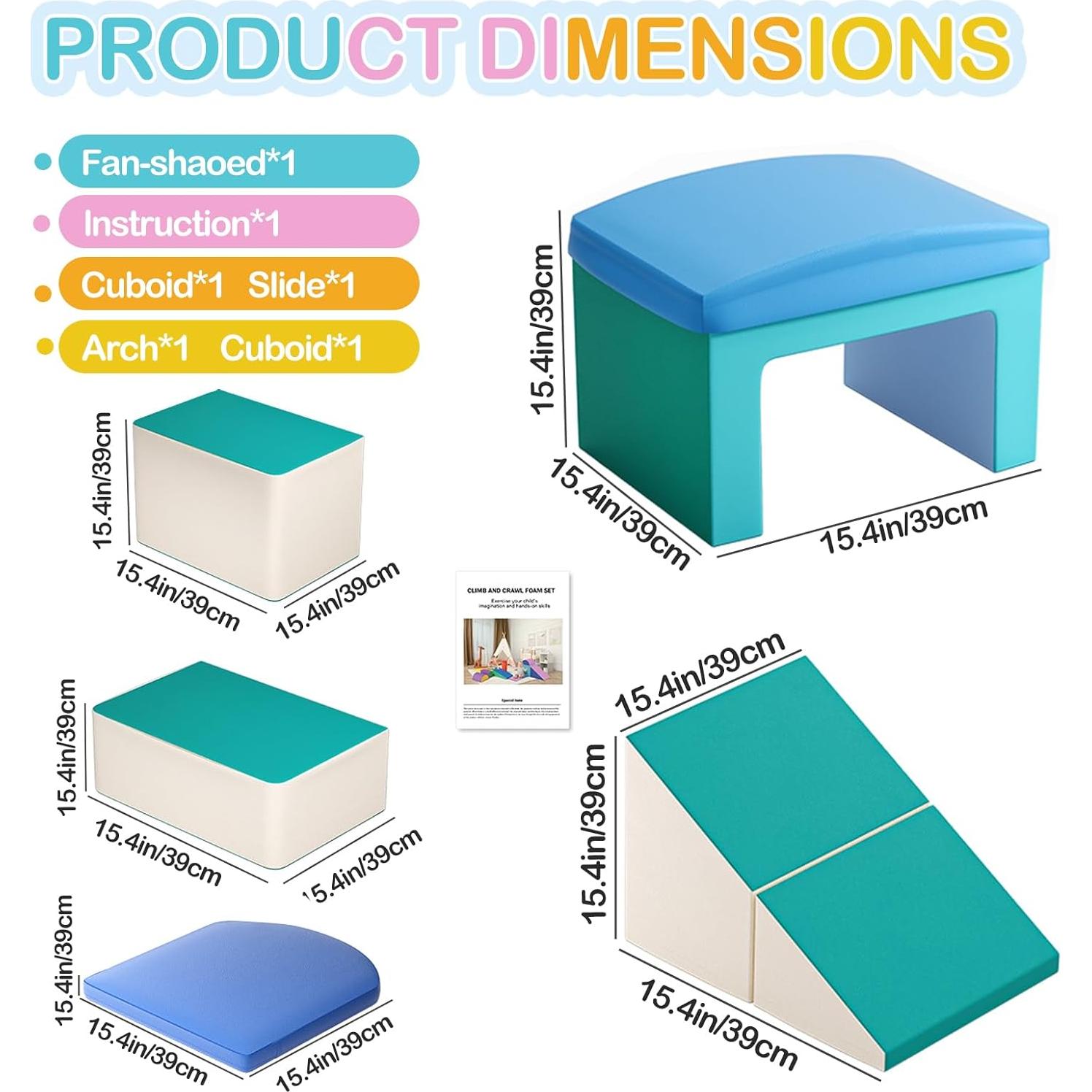Conjunto de Escaladores de Espuma SURPCOS 6 Piezas 91x46x41cm