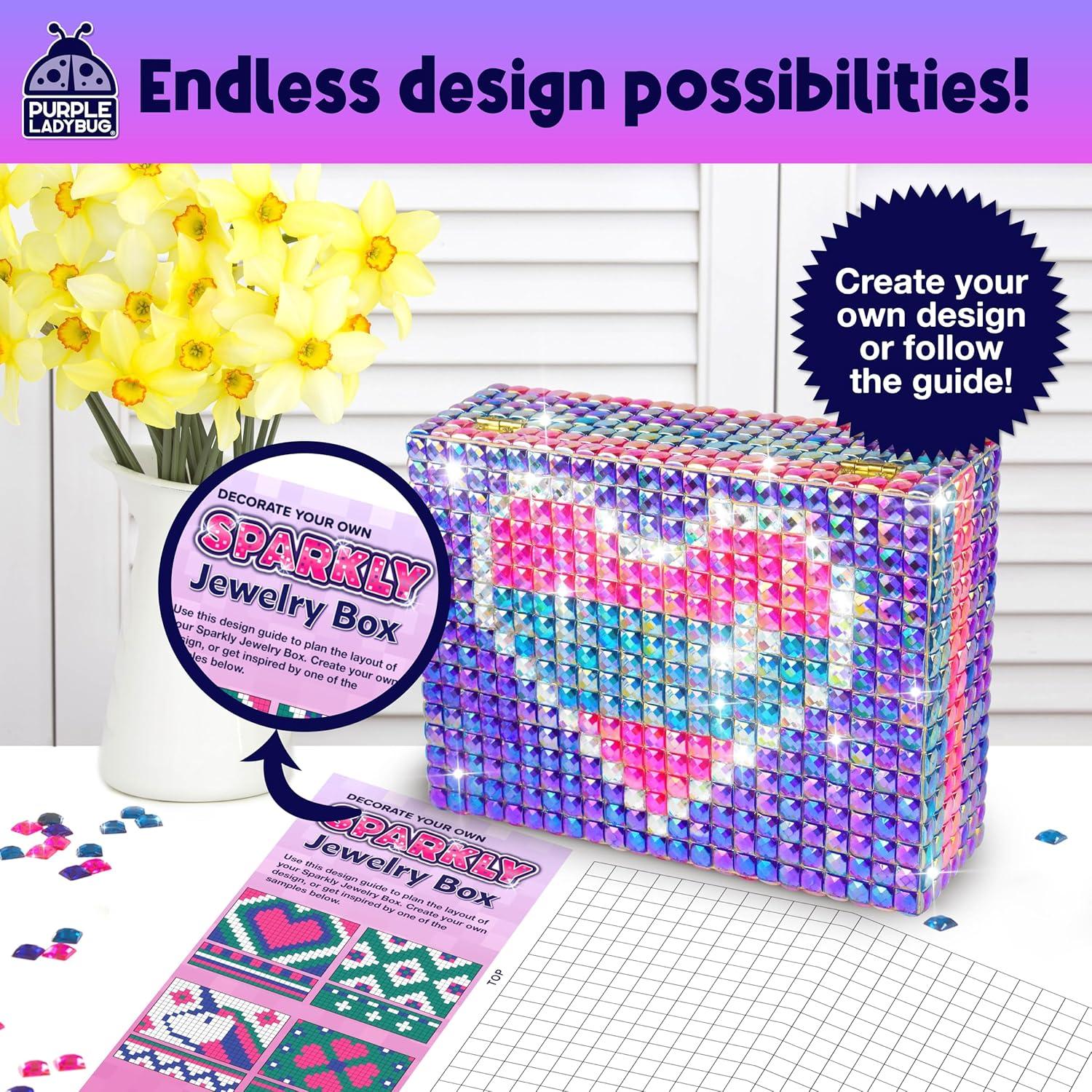 Kit de Manualidades Caja de Joyas Purple Ladybug con Gemas