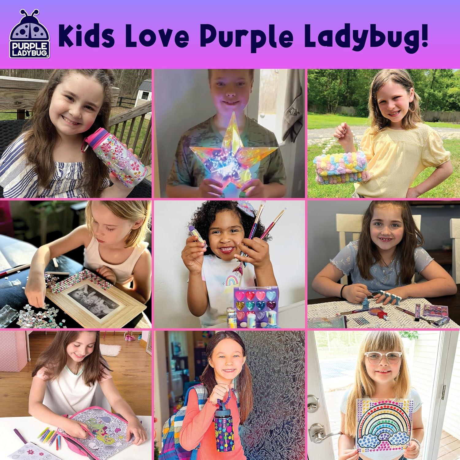 Kit de Manualidades Caja de Joyas Purple Ladybug con Gemas