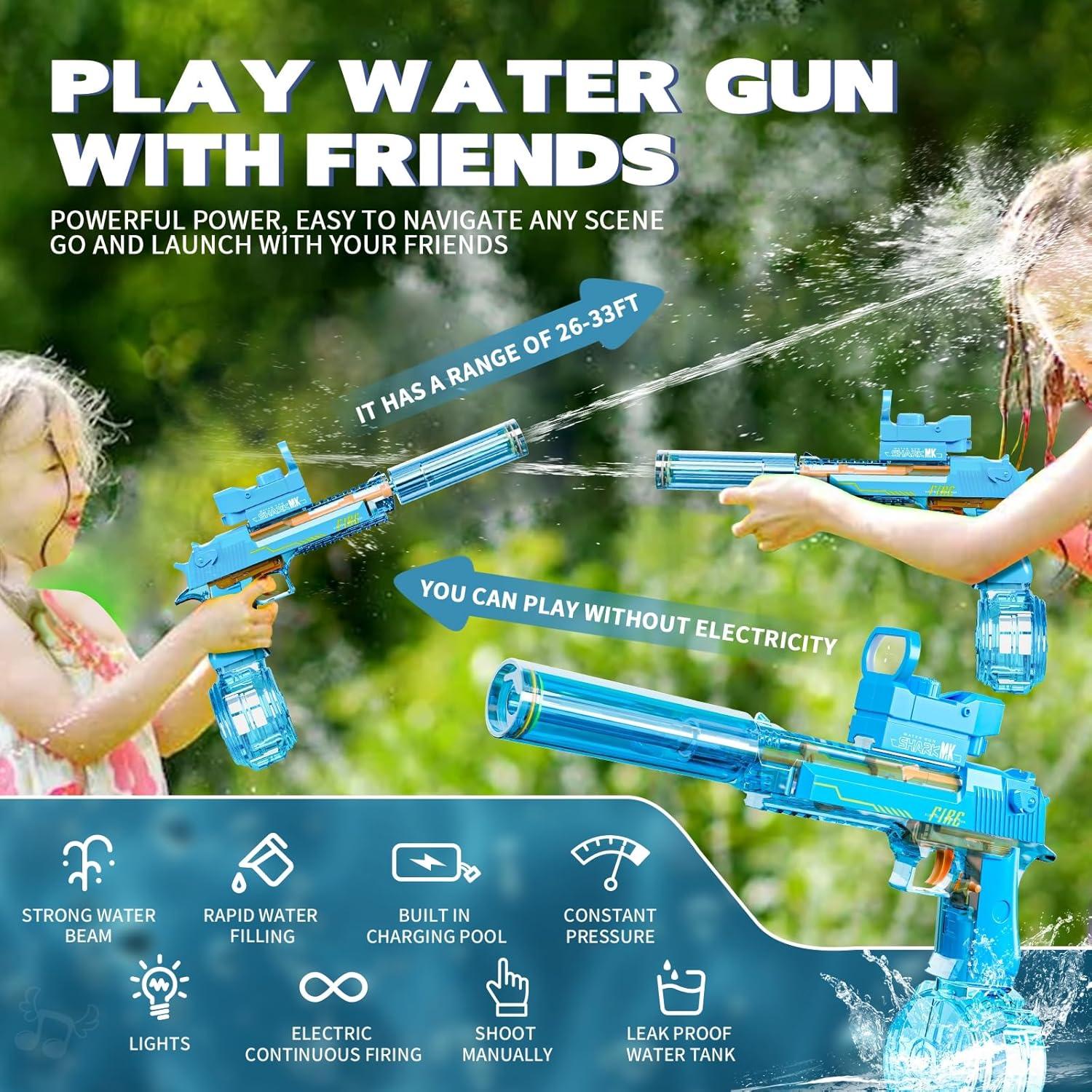 Pistola de Agua Eléctrica HYNXM 425CC Alcance 9.75m Azul