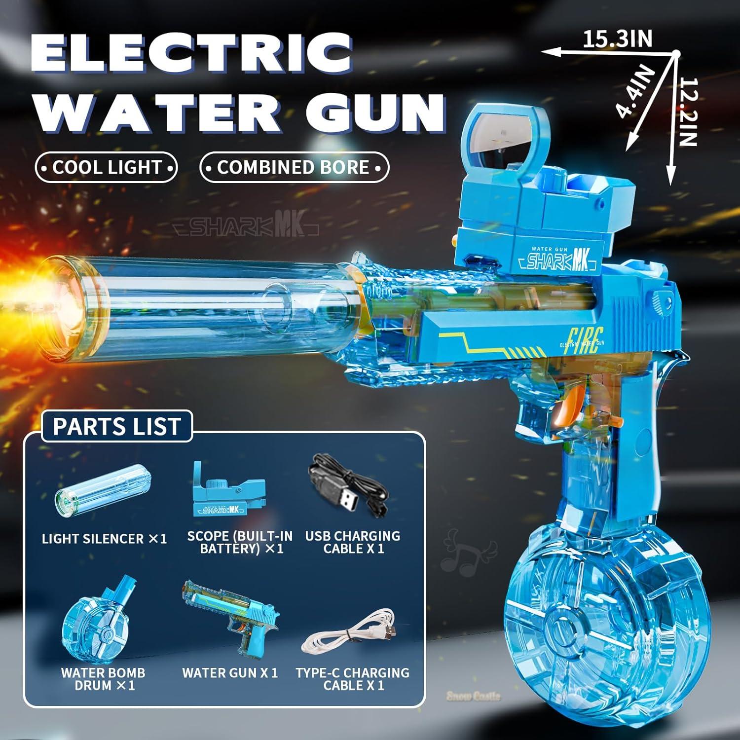 Pistola de Agua Eléctrica HYNXM 425CC Alcance 9.75m Azul