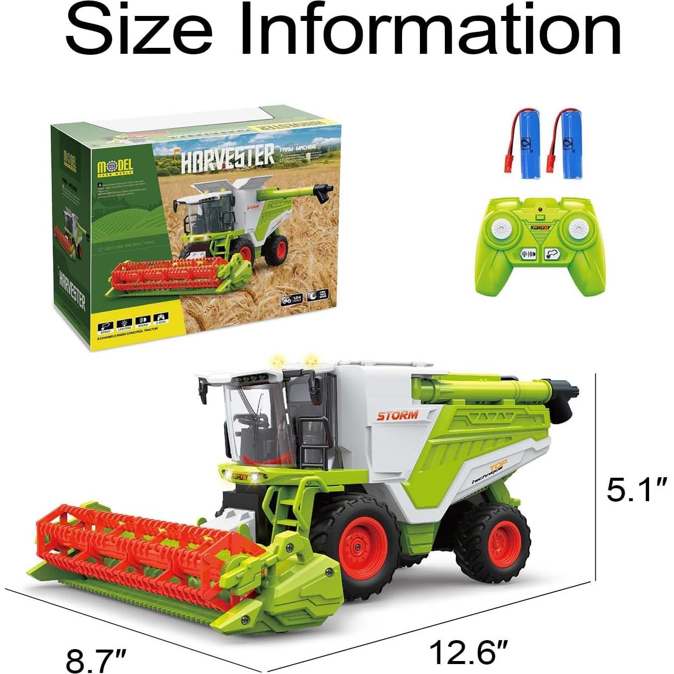 Tractor de Granja RC SHANTOU 1:24 con Sonidos y Luces