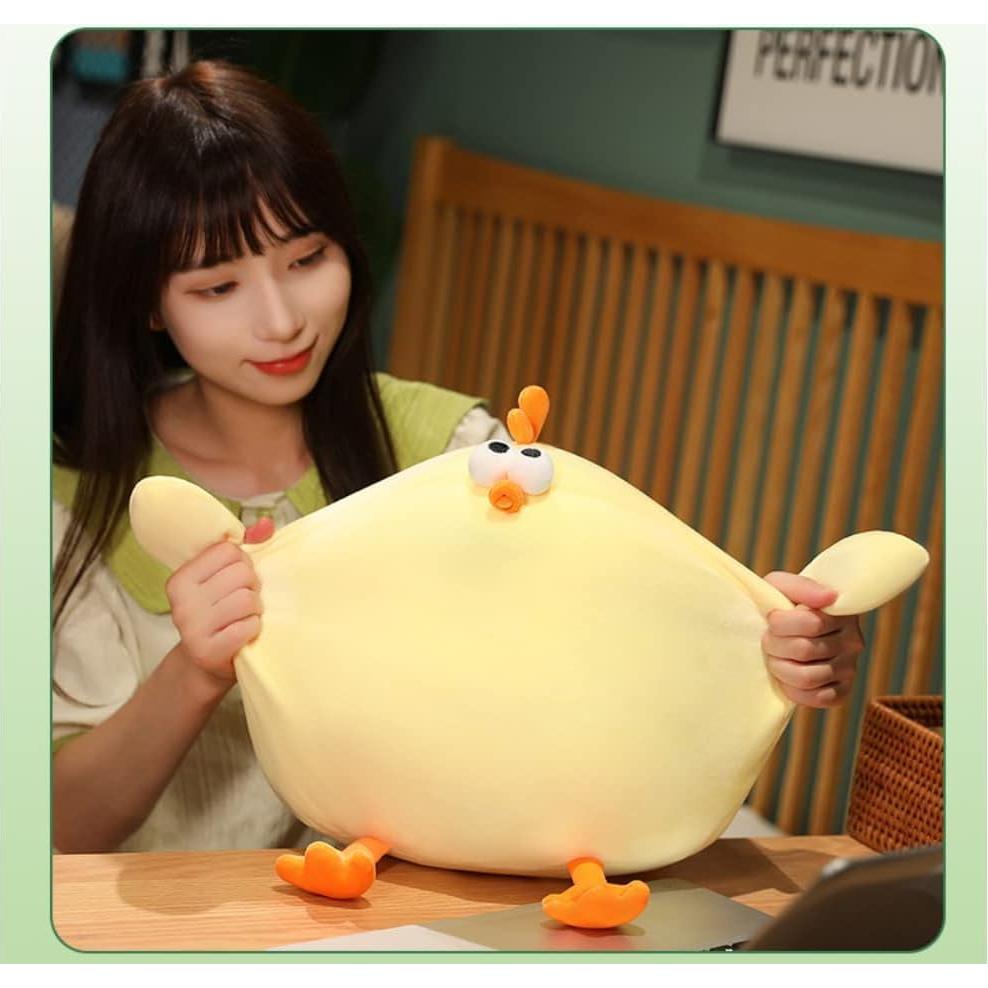 Almohada de Peluche Gallina Maomoto 45 cm Suave Amarilla