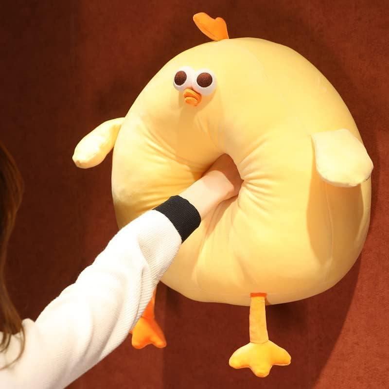 Almohada de Peluche Gallina Maomoto 45 cm Suave Amarilla