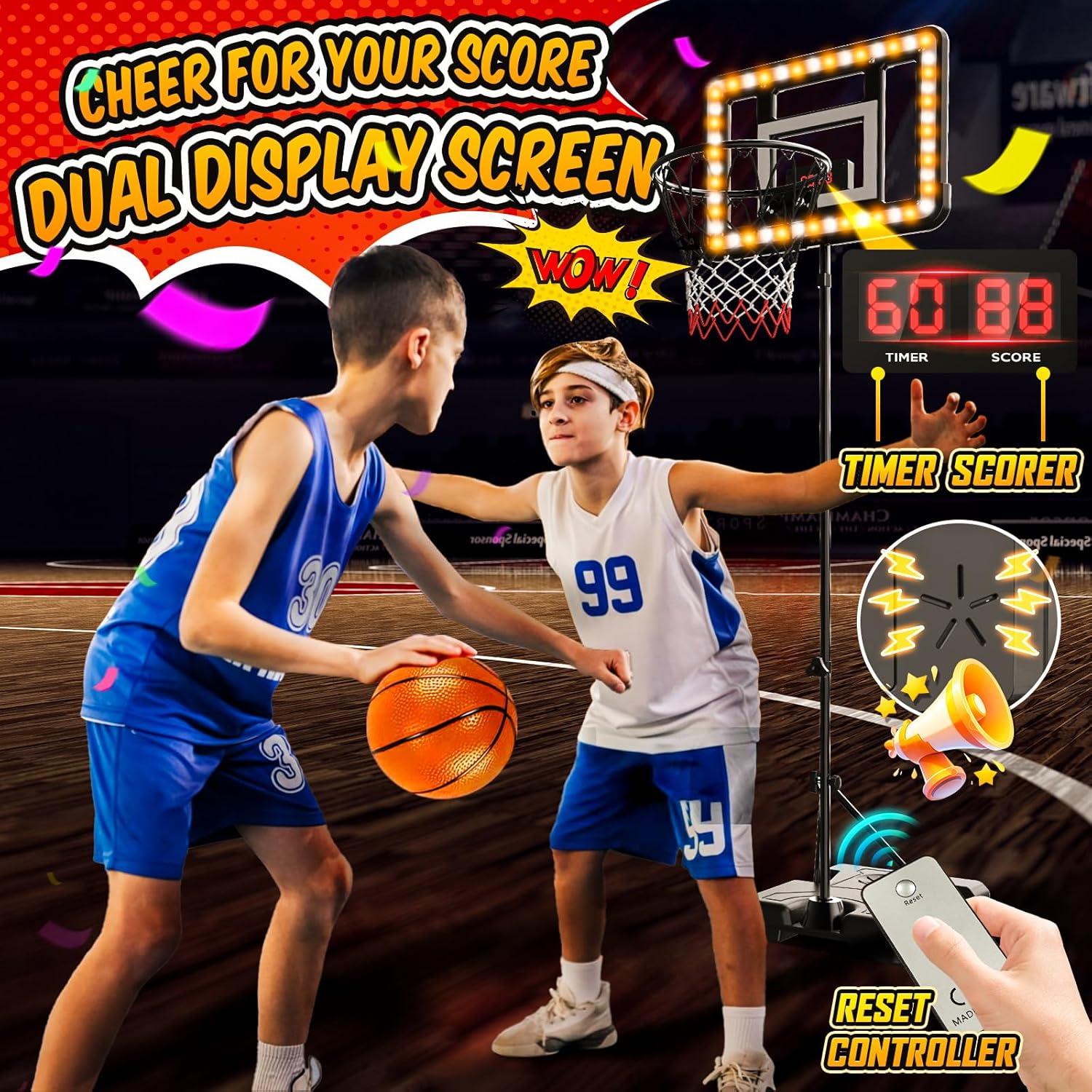 Aro de Baloncesto Ajustable J JINPEI para Niños 0.88-1.88m