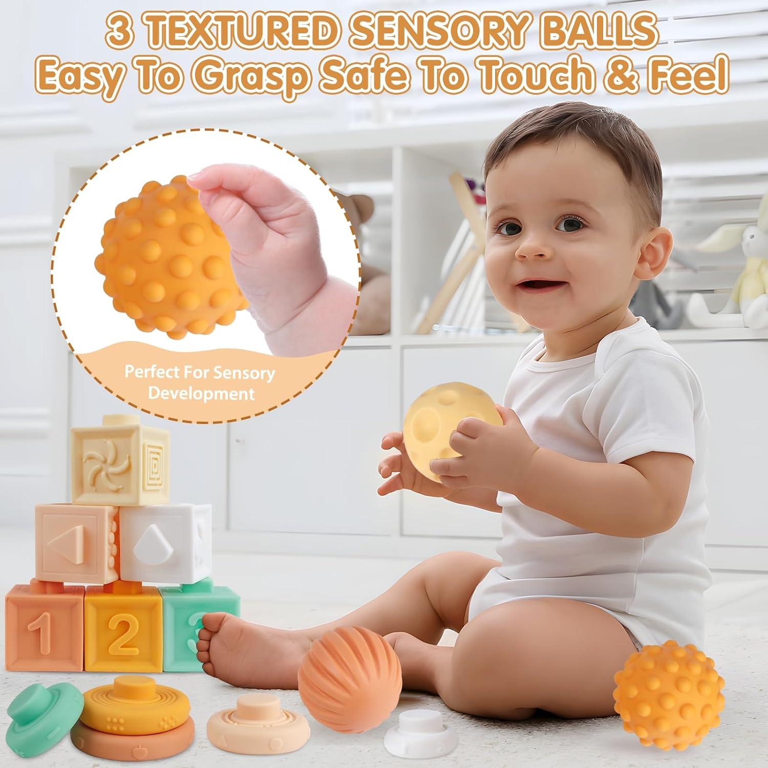 Juguetes Montessori 6 en 1 para Bebés 6-12 Meses - Xilófono