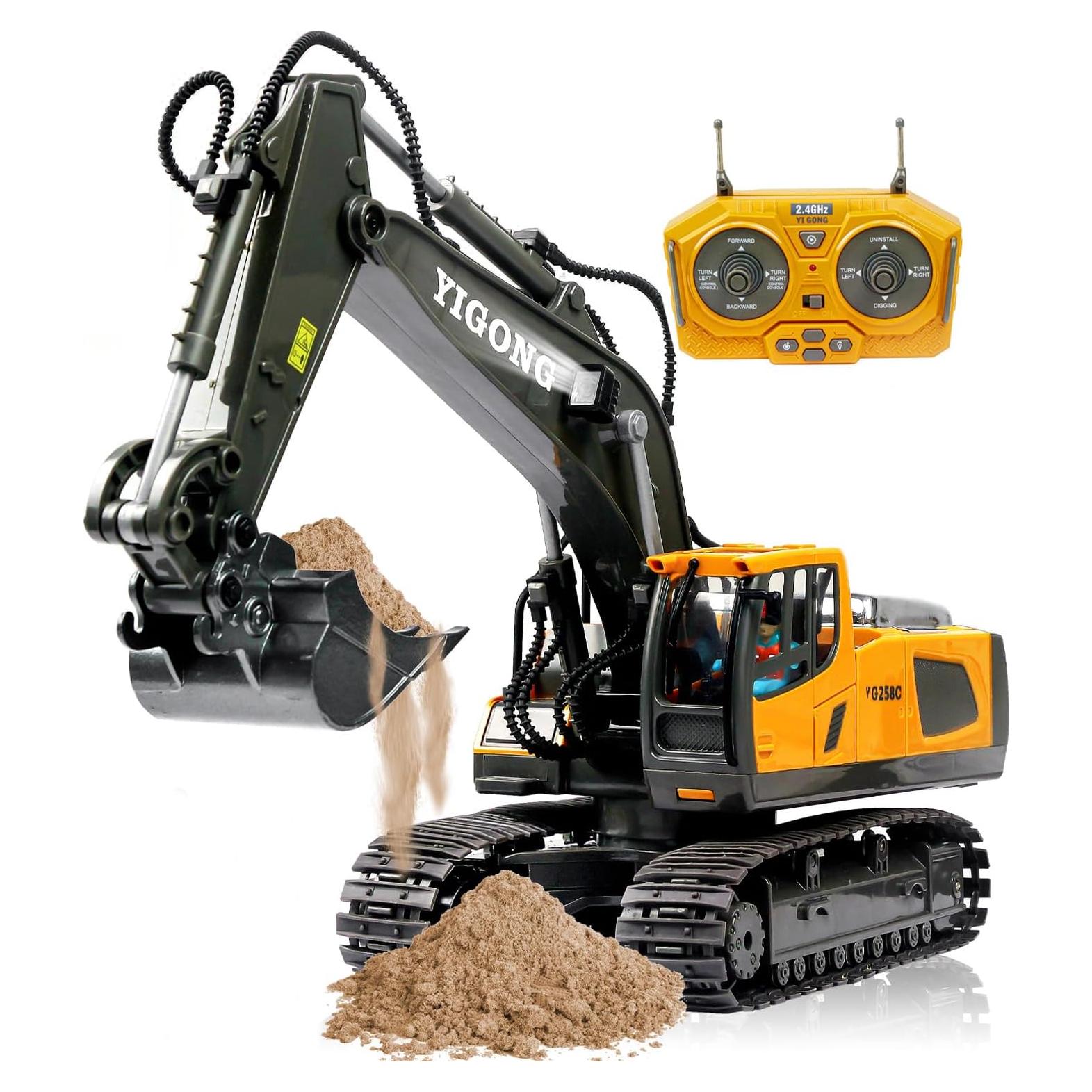 Excavadora RC a Control Remoto Gerilla 20cm con Luces y Sonidos