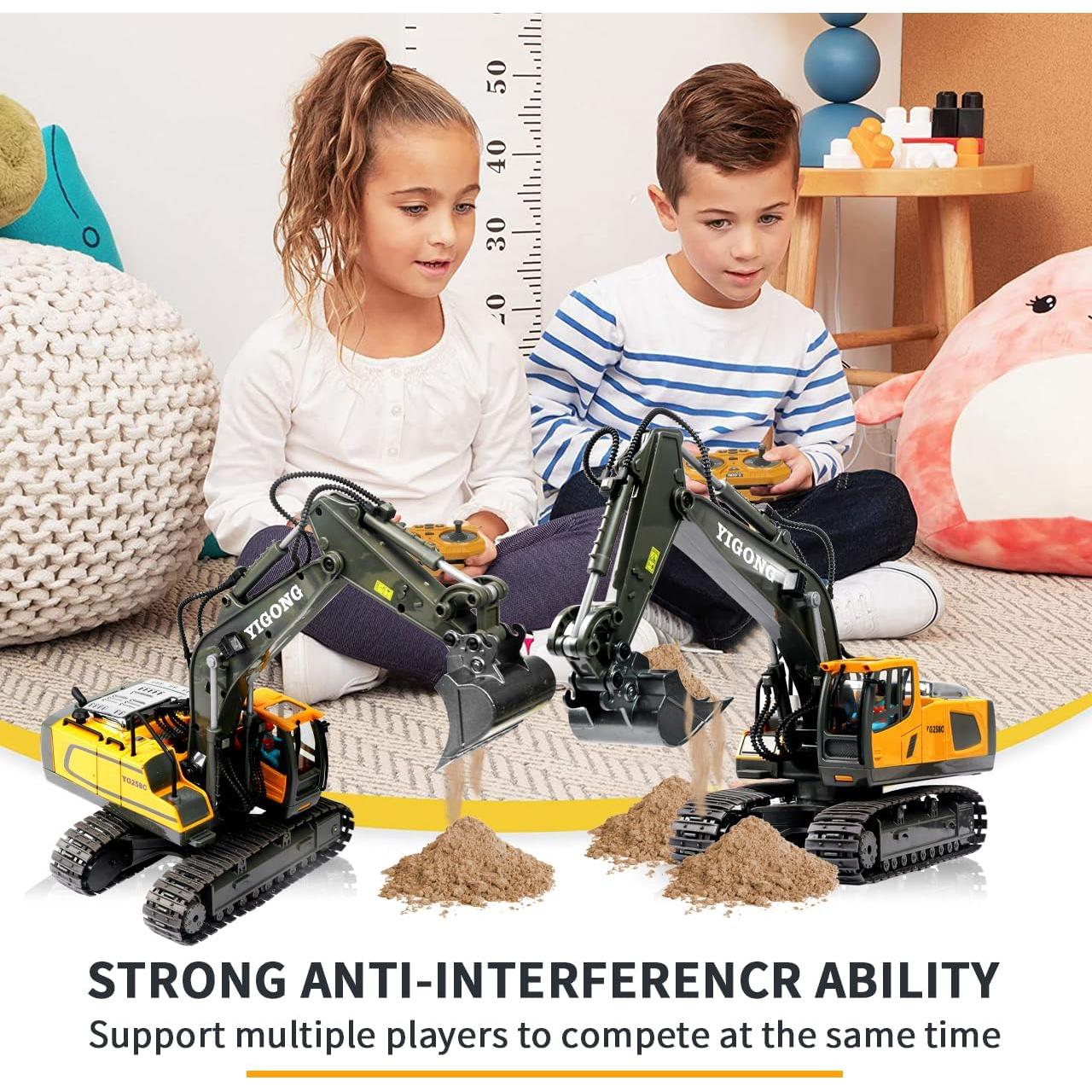 Excavadora RC a Control Remoto Gerilla 20cm con Luces y Sonidos