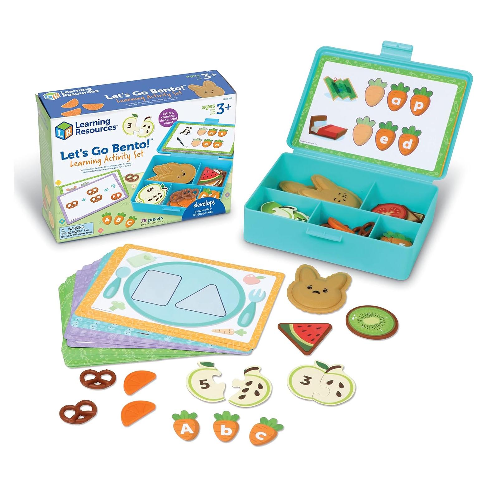 Conjunto de Aprendizaje ¡Vamos a Bento! Learning Resources, 78 Piezas, 3+ Años
