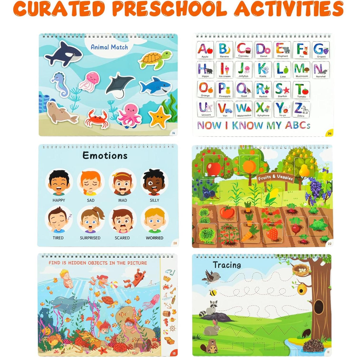 Libro Ocupado Montessori LotFancy 30 Páginas Actividades 3-8 Años