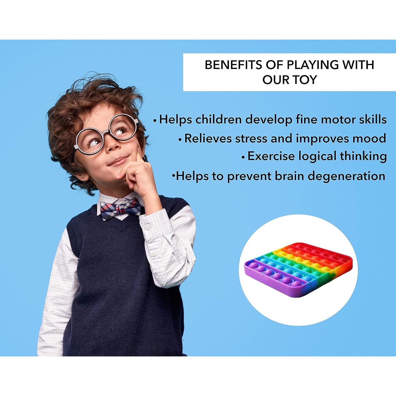 Juguete Sensorial Push Pop Bubble RadBizz - Alivio Estrés 12.7cm