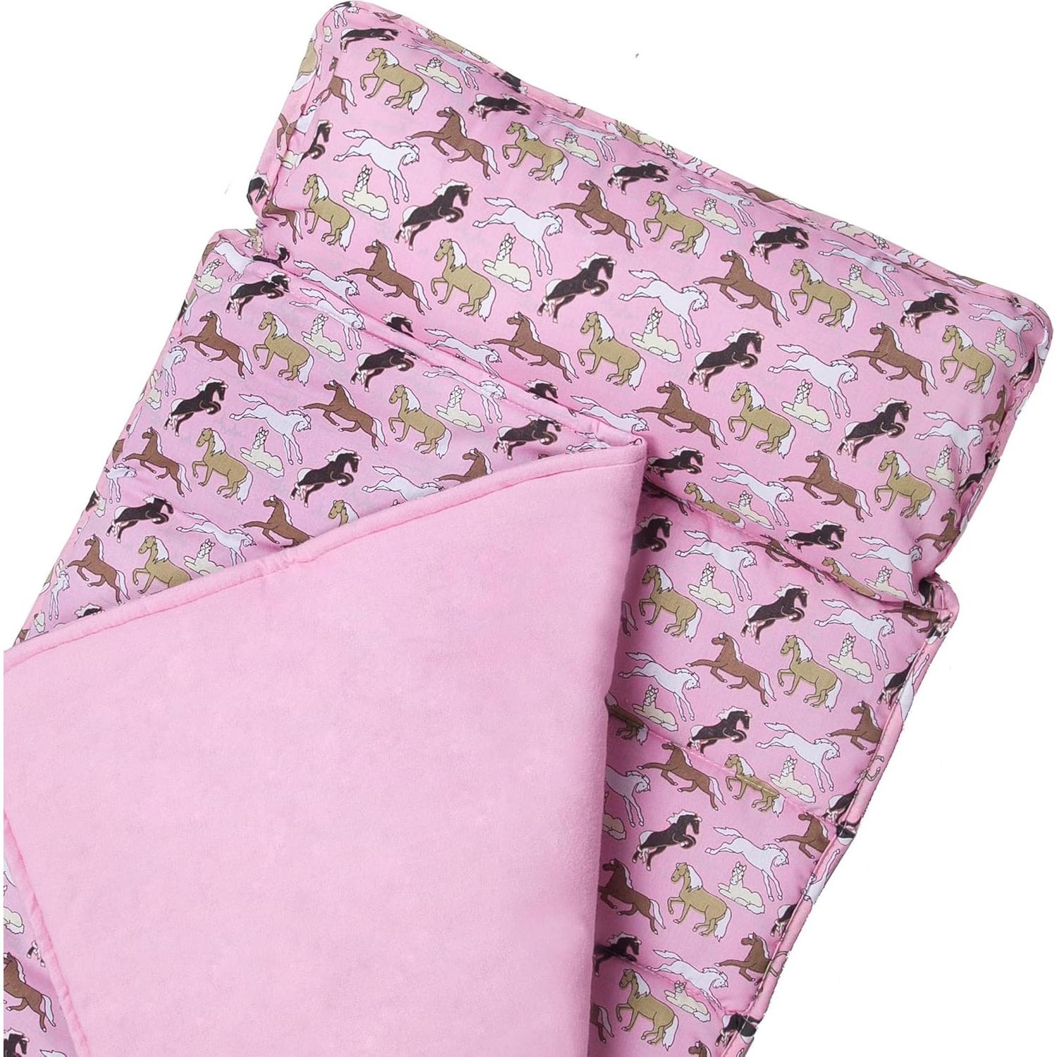 Manta de Siesta Original Wildkin Caballos en Rosa 127x51cm
