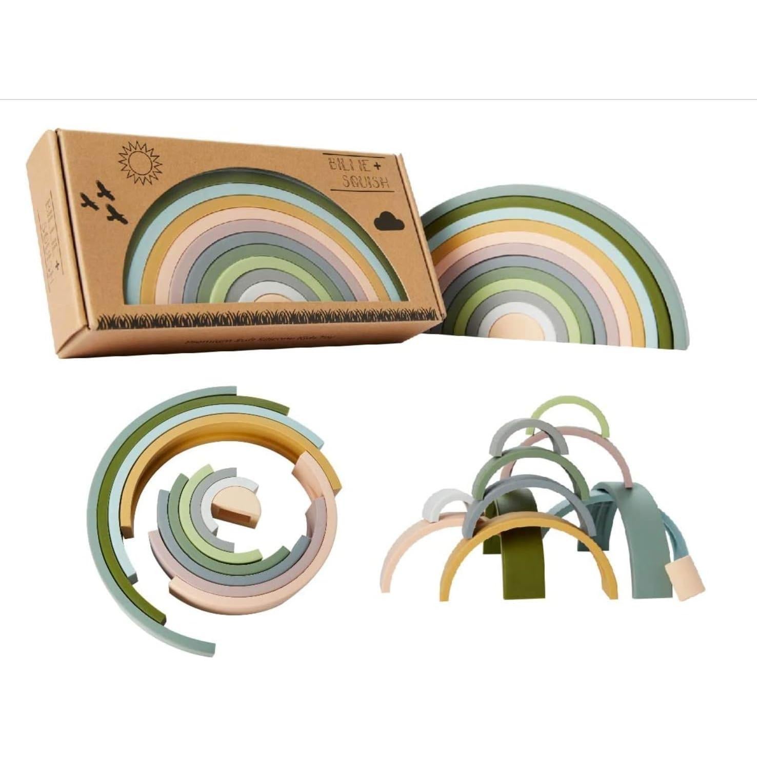 Juguete de Apilamiento de Silicona Billie + Squish 12 Capas Boho