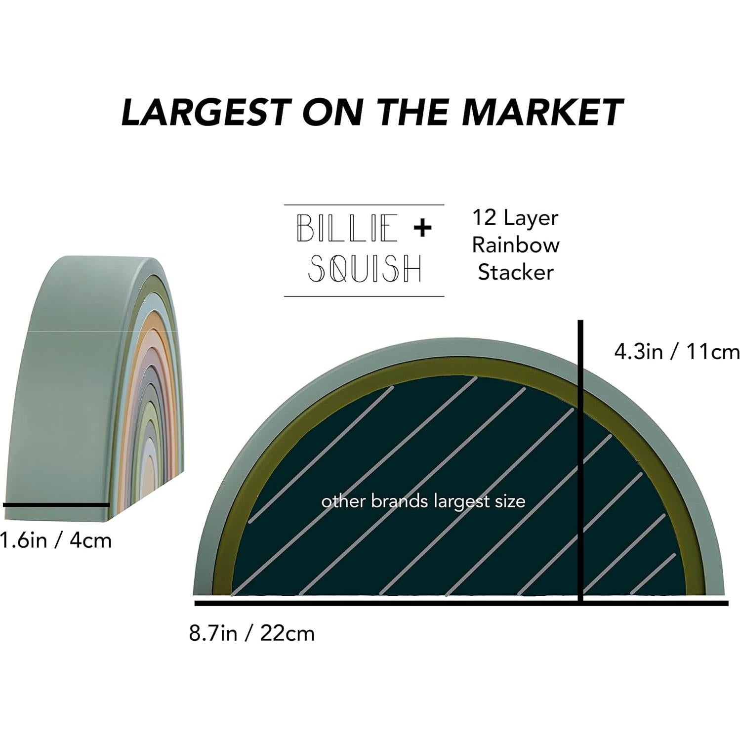 Juguete de Apilamiento de Silicona Billie + Squish 12 Capas Boho