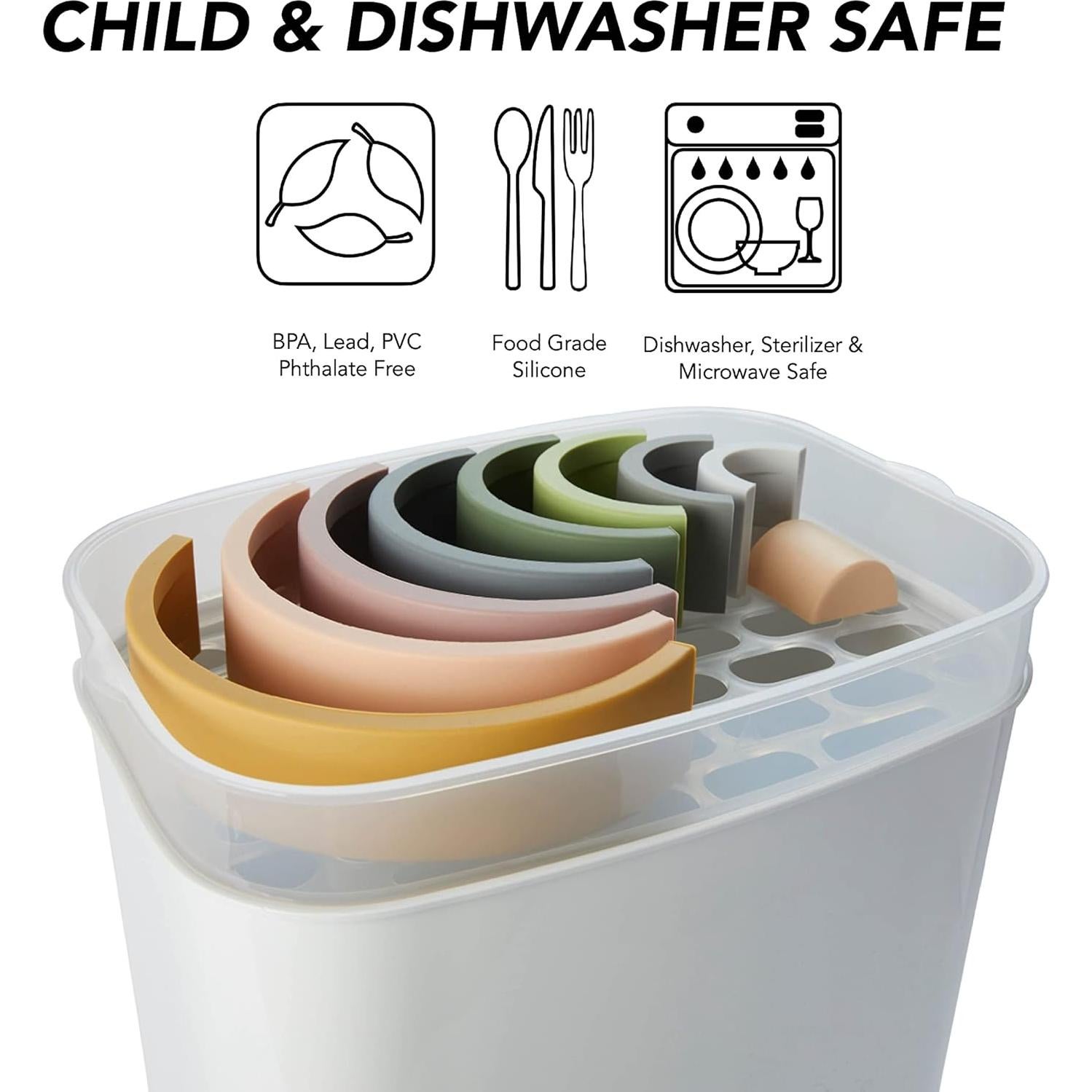 Juguete de Apilamiento de Silicona Billie + Squish 12 Capas Boho