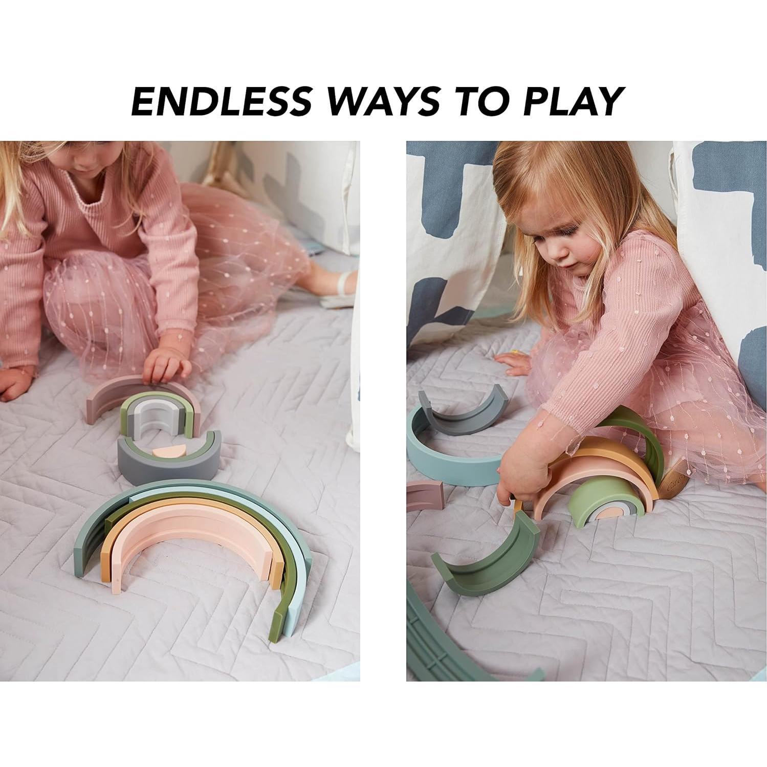 Juguete de Apilamiento de Silicona Billie + Squish 12 Capas Boho