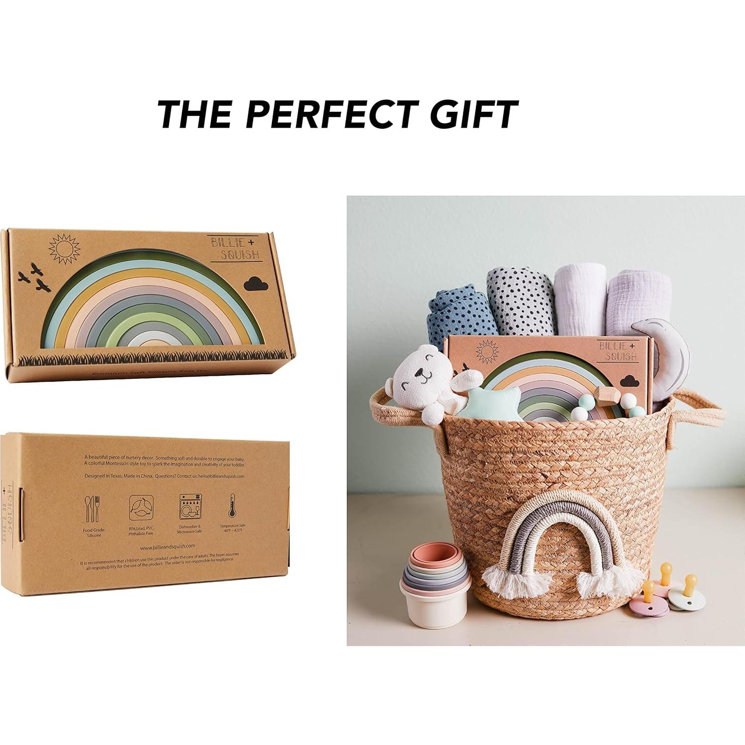 Juguete de Apilamiento de Silicona Billie + Squish 12 Capas Boho