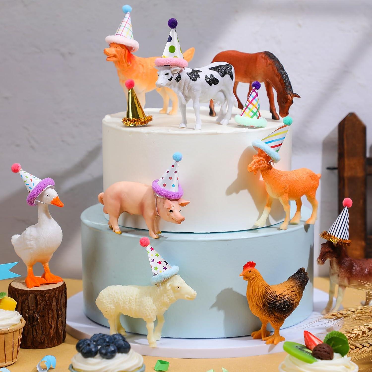 18 Piezas Decoración Fiesta Cumpleaños Animales Granja