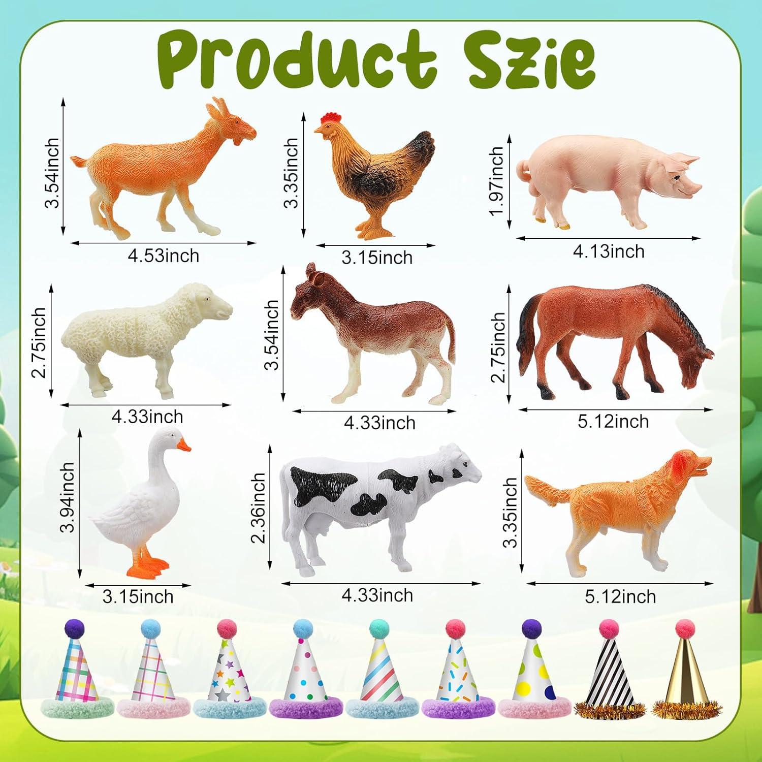 18 Piezas Decoración Fiesta Cumpleaños Animales Granja