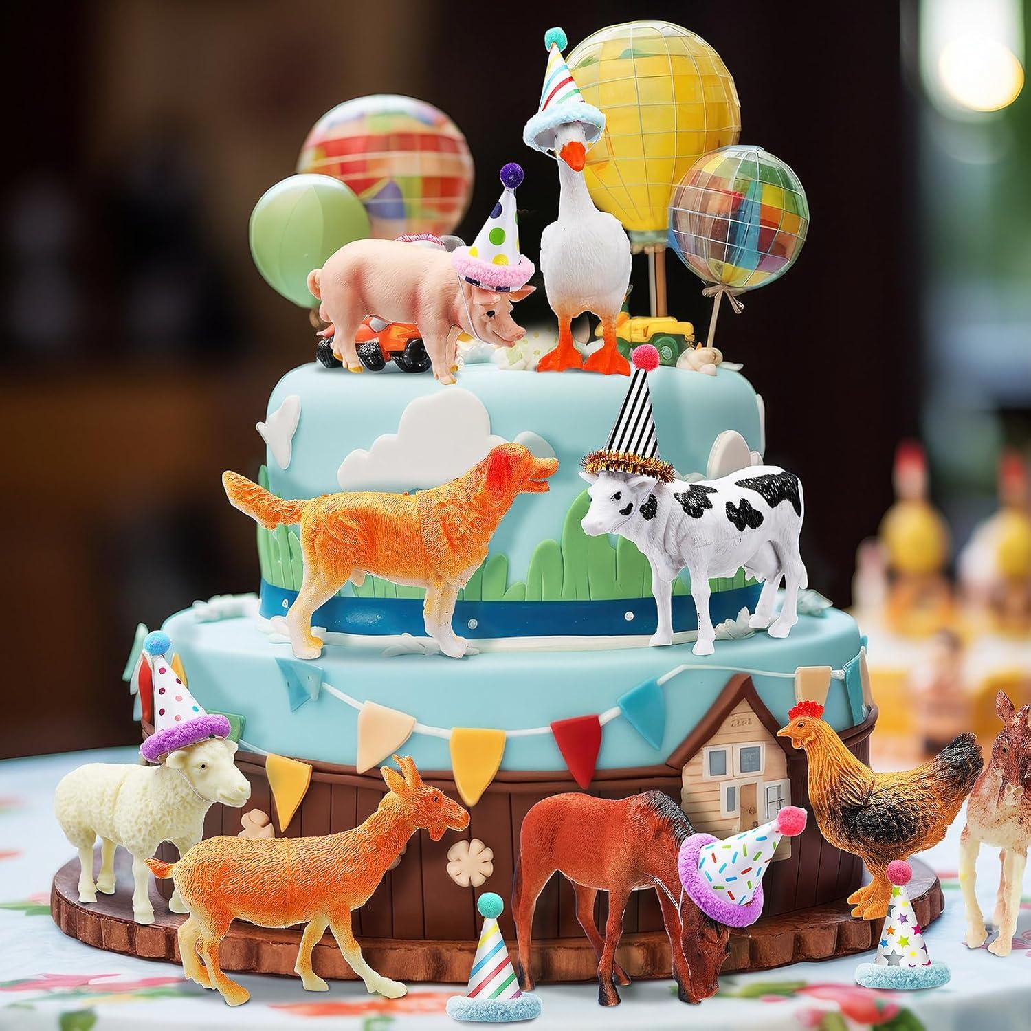 18 Piezas Decoración Fiesta Cumpleaños Animales Granja