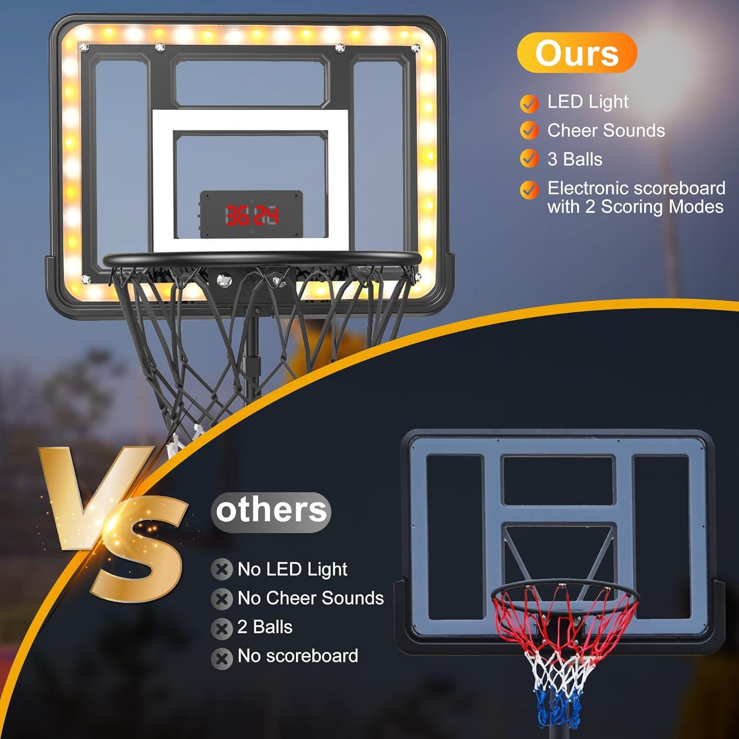 Aro de Baloncesto Ajustable Flybakiz para Niños 0.91 a 1.77 m