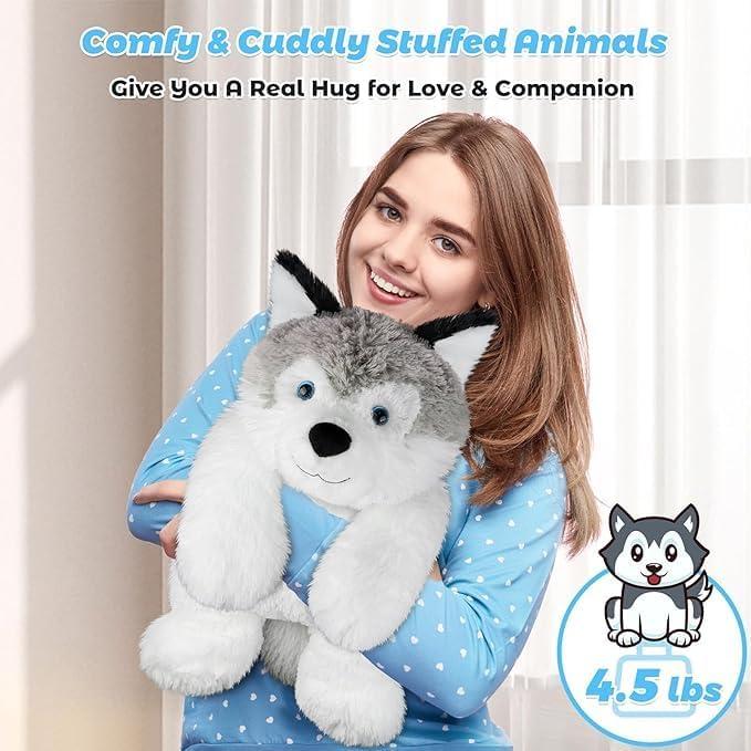 Animal de Peluche con Peso Husky 68.6 cm 2.04 kg Bobbie & Laxi