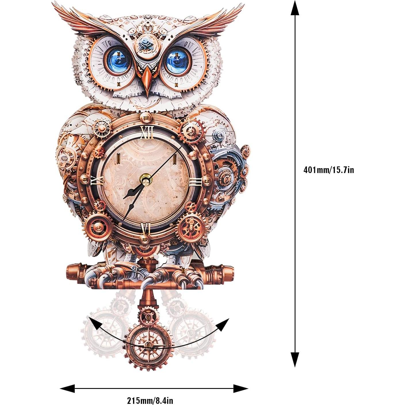 Rompecabezas 3D Reloj Búho Mecánico KAAYEE - DIY para Adultos