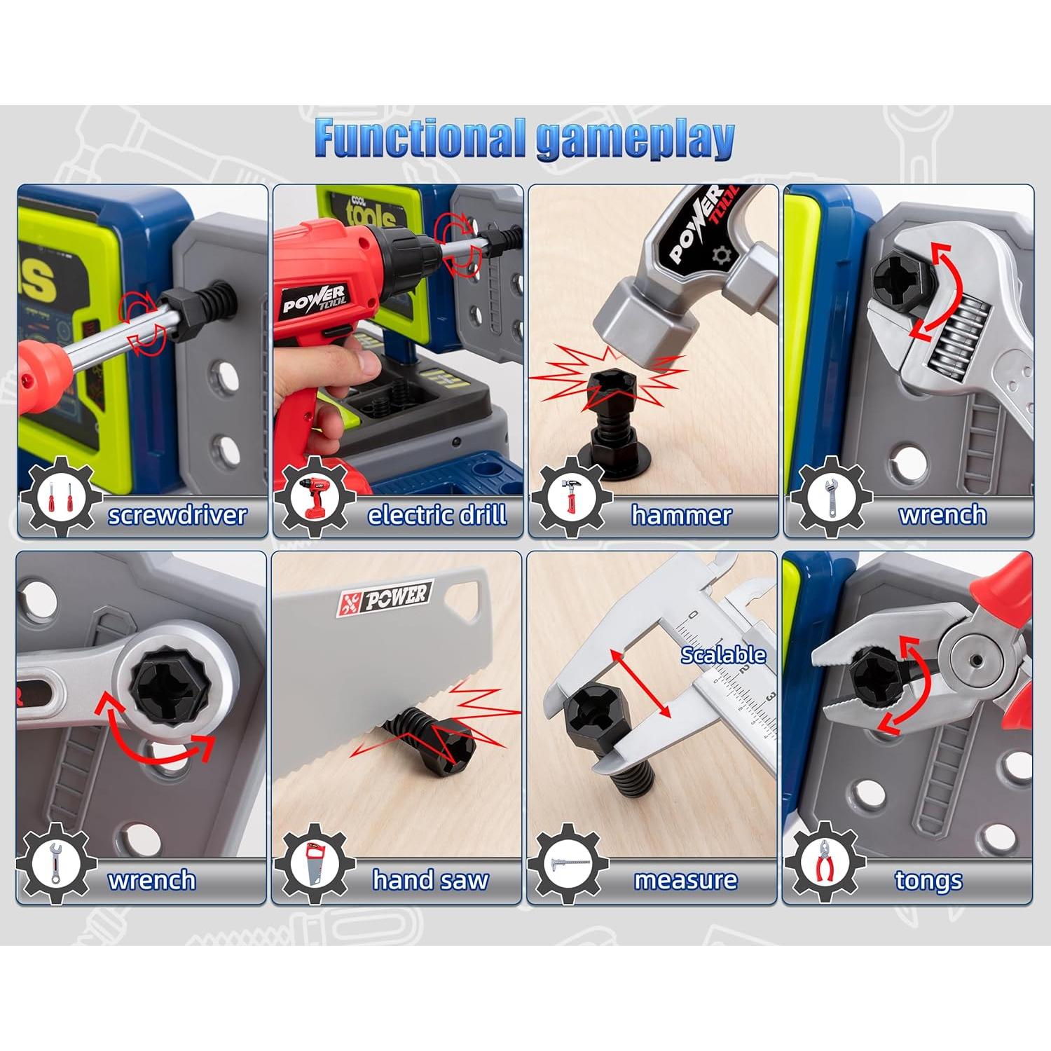 Banco de herramientas STEM POFJOEQ para niños 3-5 años