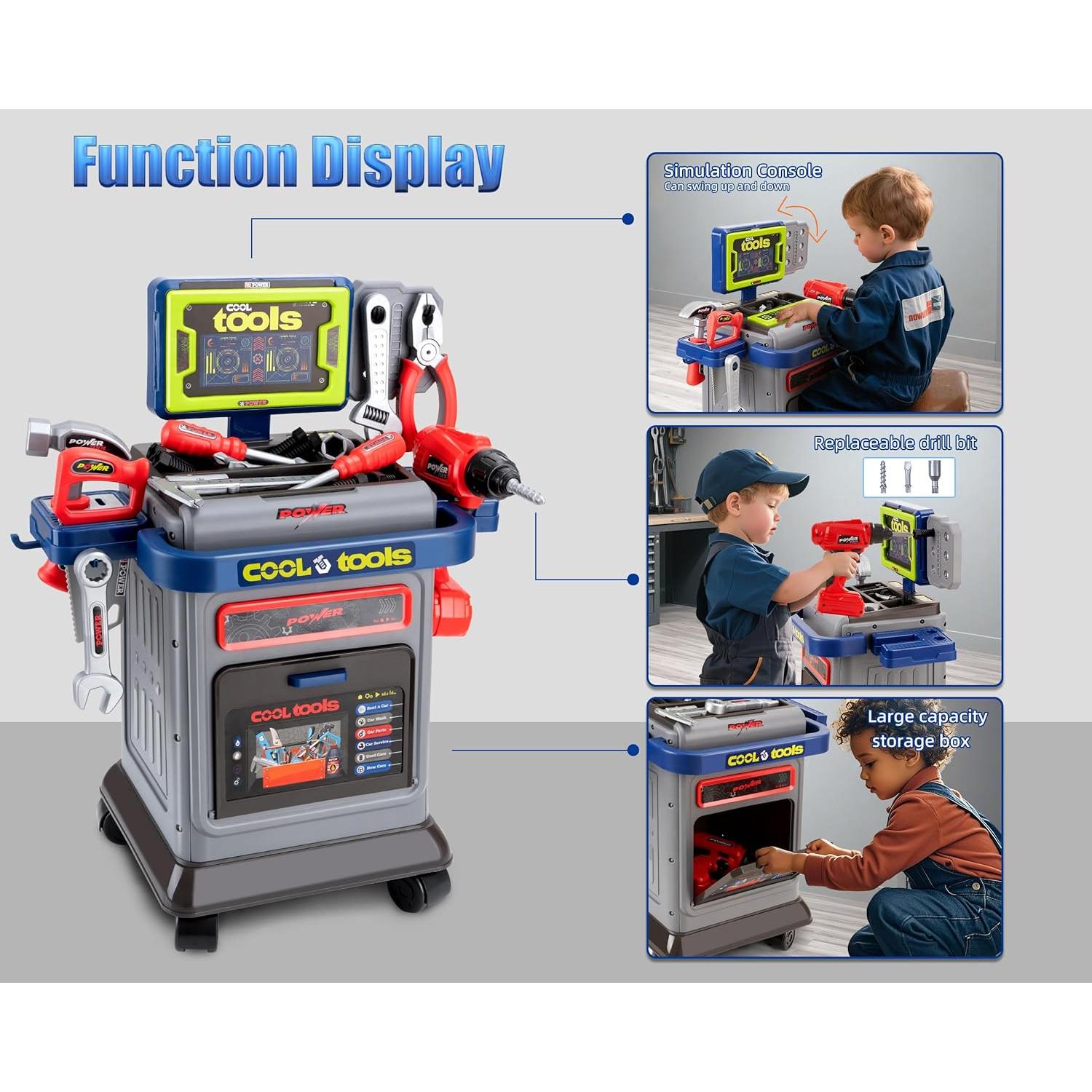 Banco de herramientas STEM POFJOEQ para niños 3-5 años