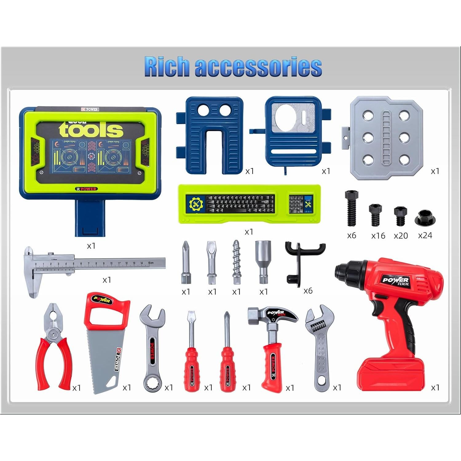 Banco de herramientas STEM POFJOEQ para niños 3-5 años