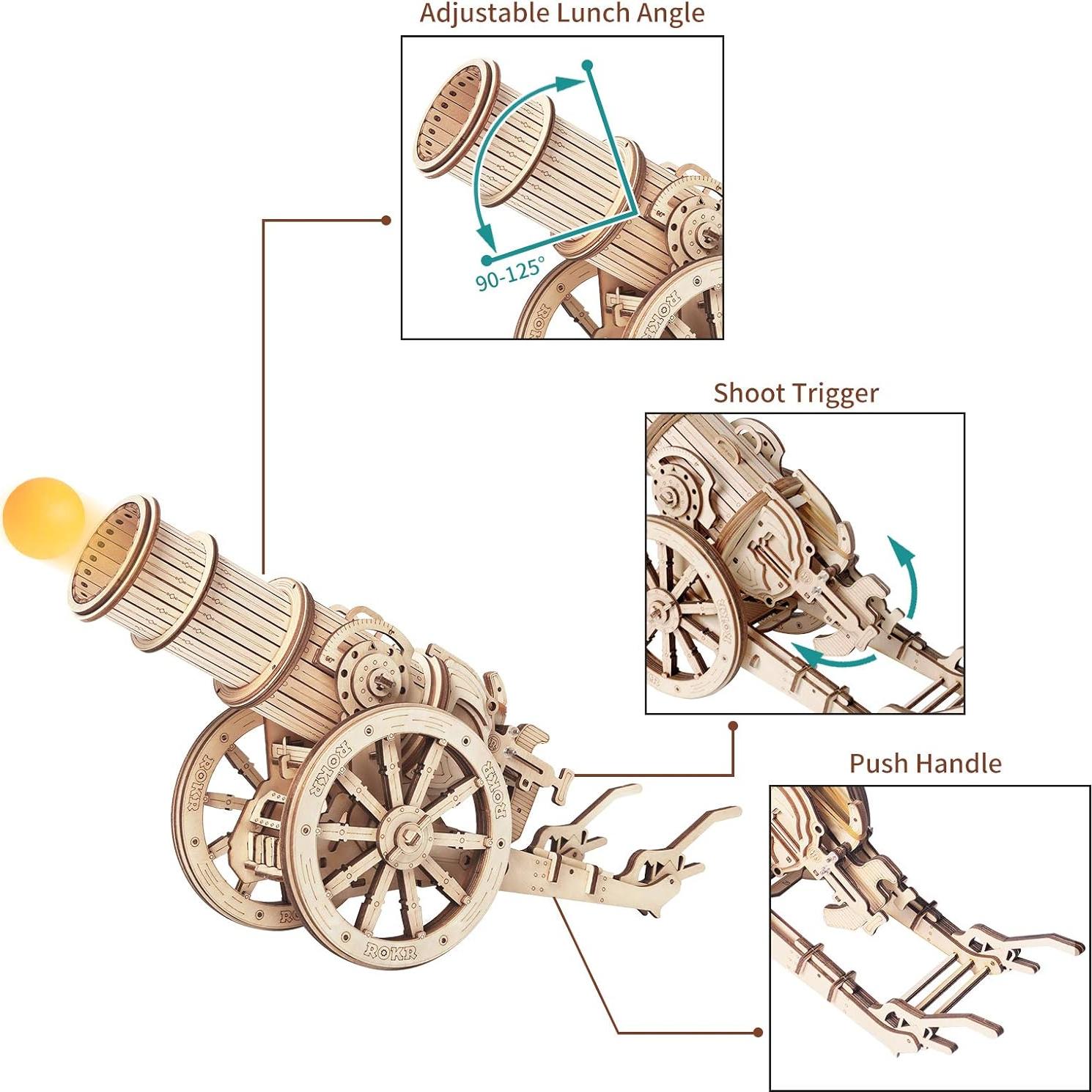 ROKR Kit de Construcción de Catapulta de Madera 3D - Juguete STEM
