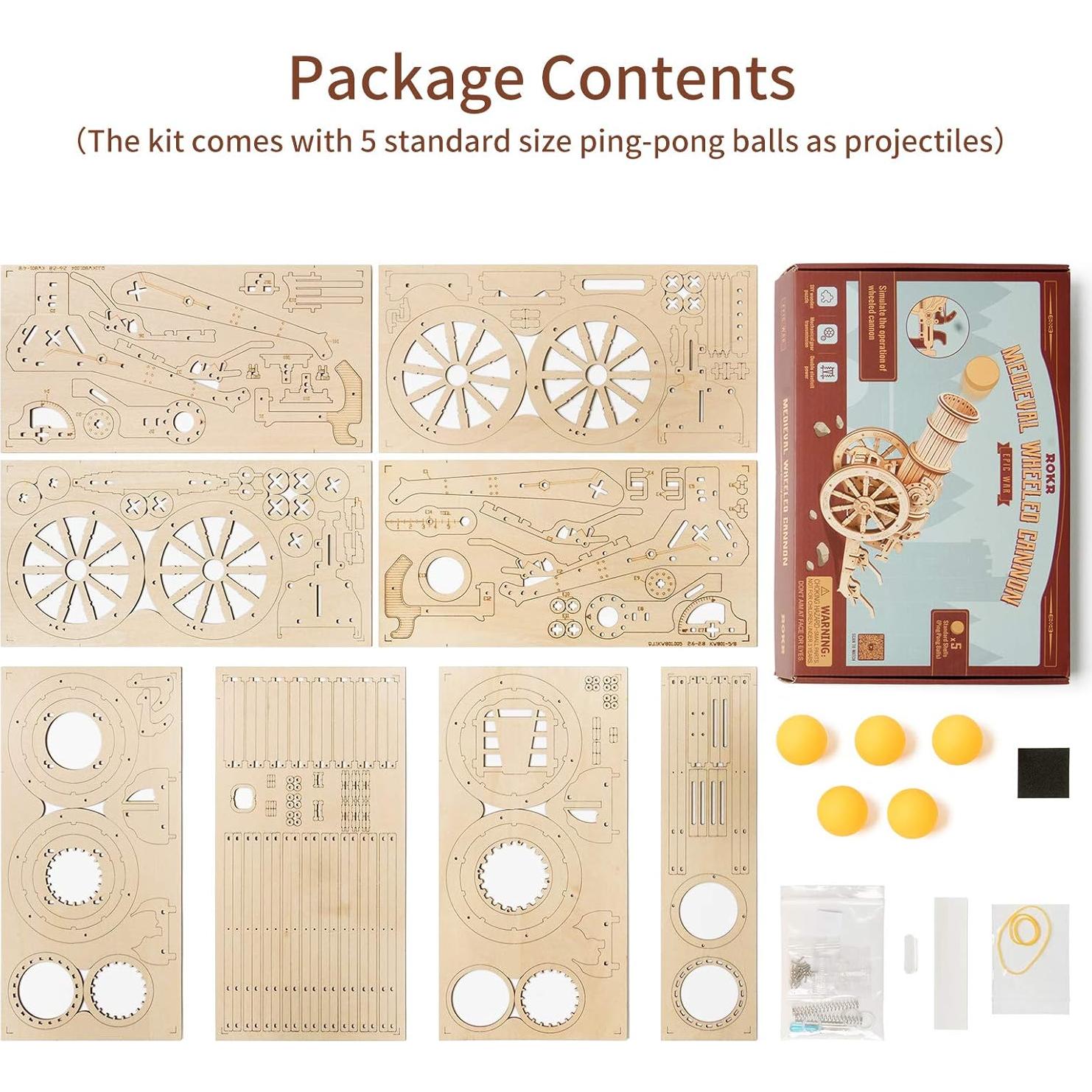 ROKR Kit de Construcción de Catapulta de Madera 3D - Juguete STEM