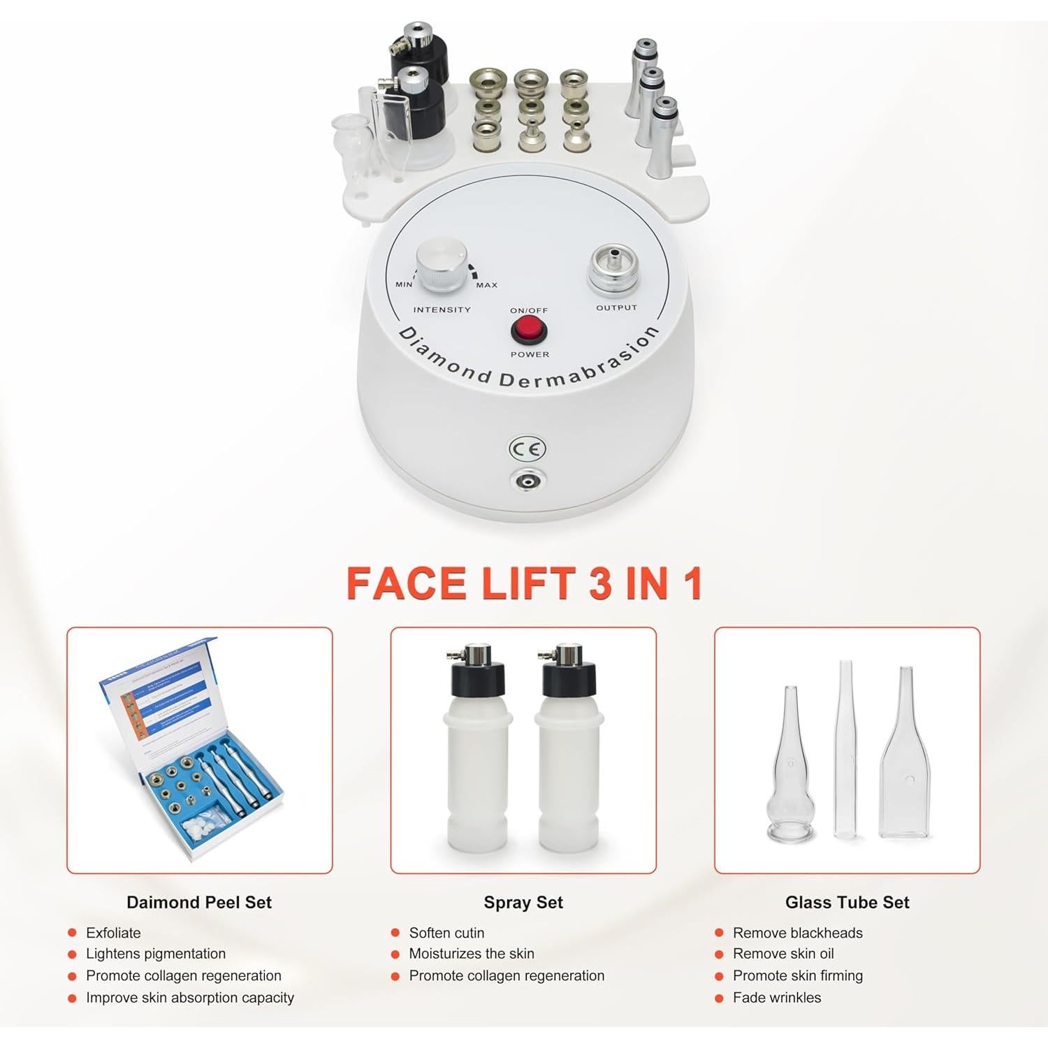 Máquina de Microdermoabrasión de Diamante Elitzia ETNF108 3 en 1