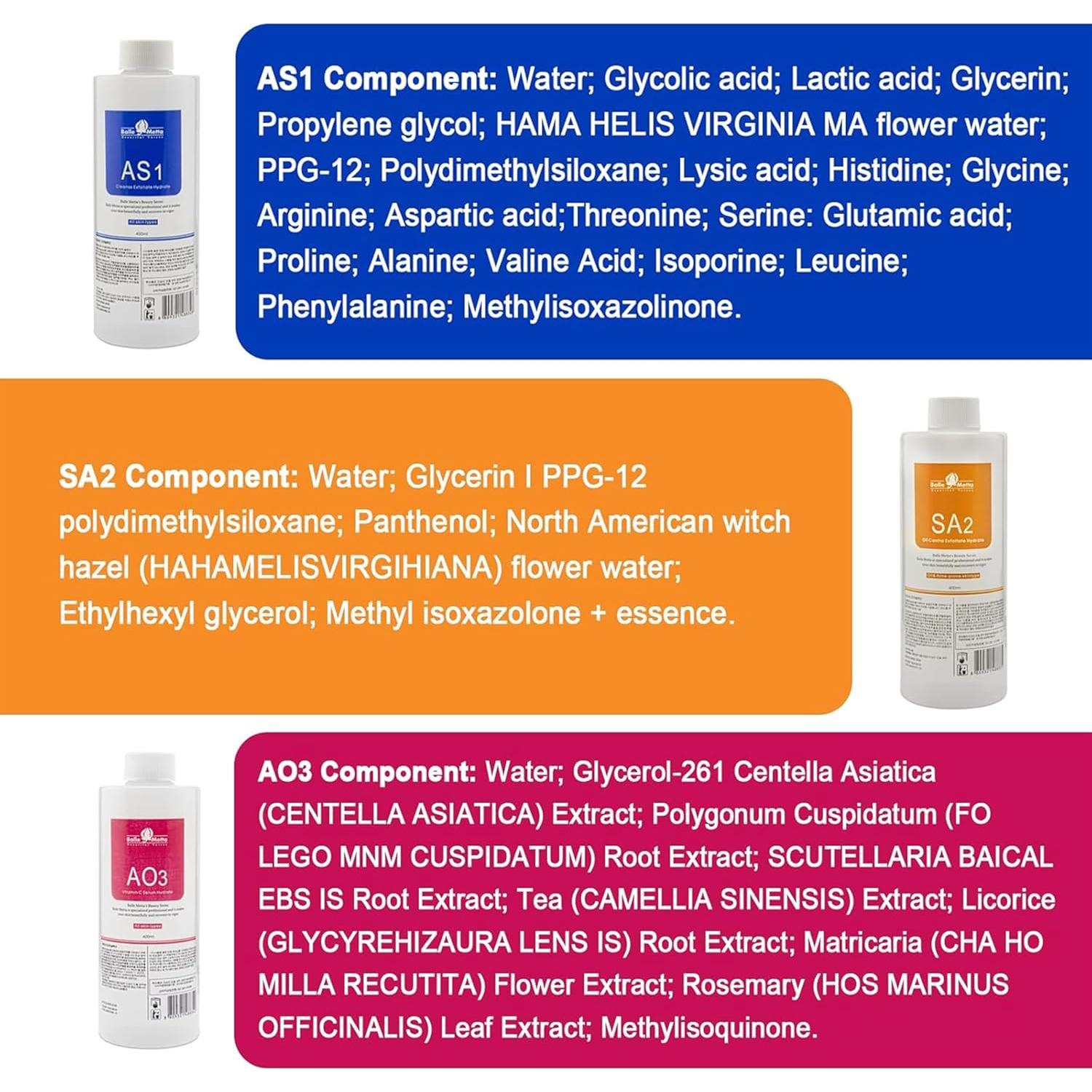 Set de 3 Soluciones Hidratantes Elitzia 400ml para Piel