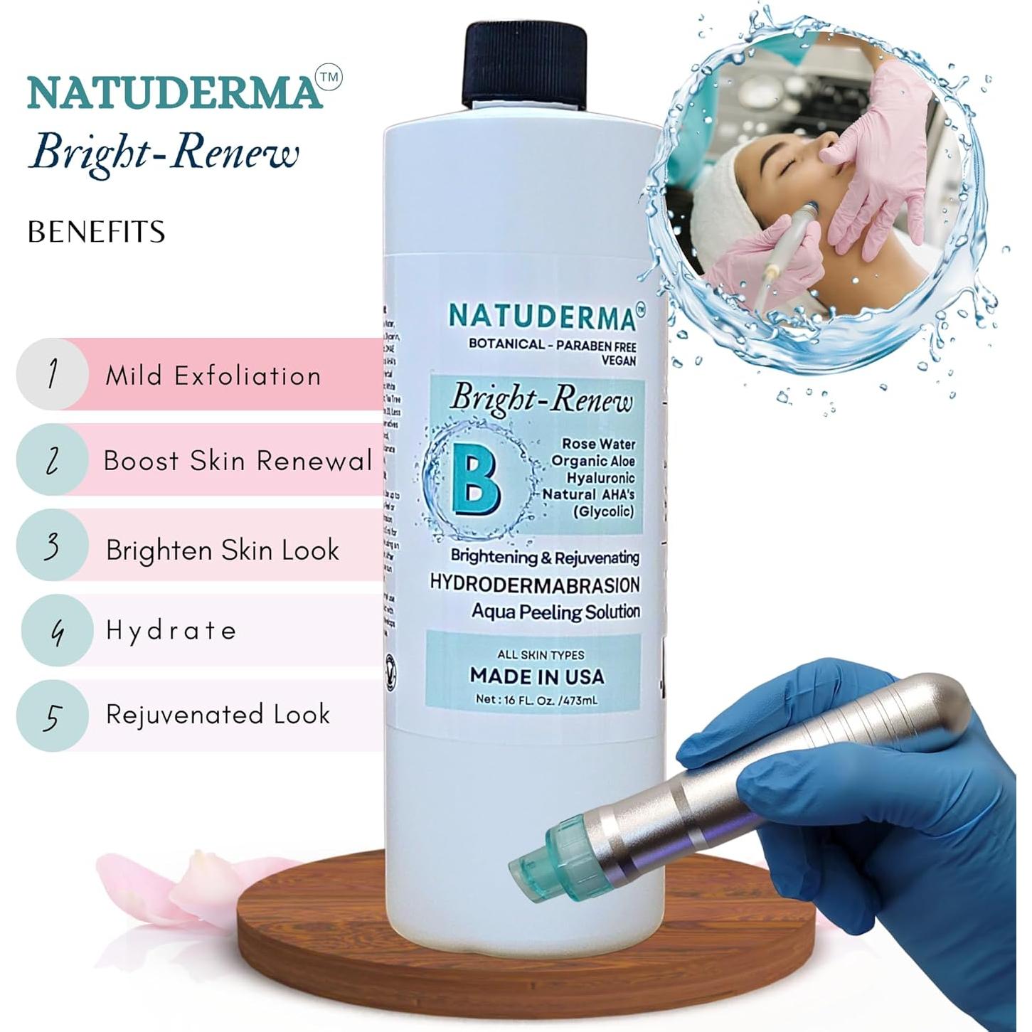 Conjunto Hidrodermoabrasión Natuderma 473ml + Suero Vitamina C 30ml