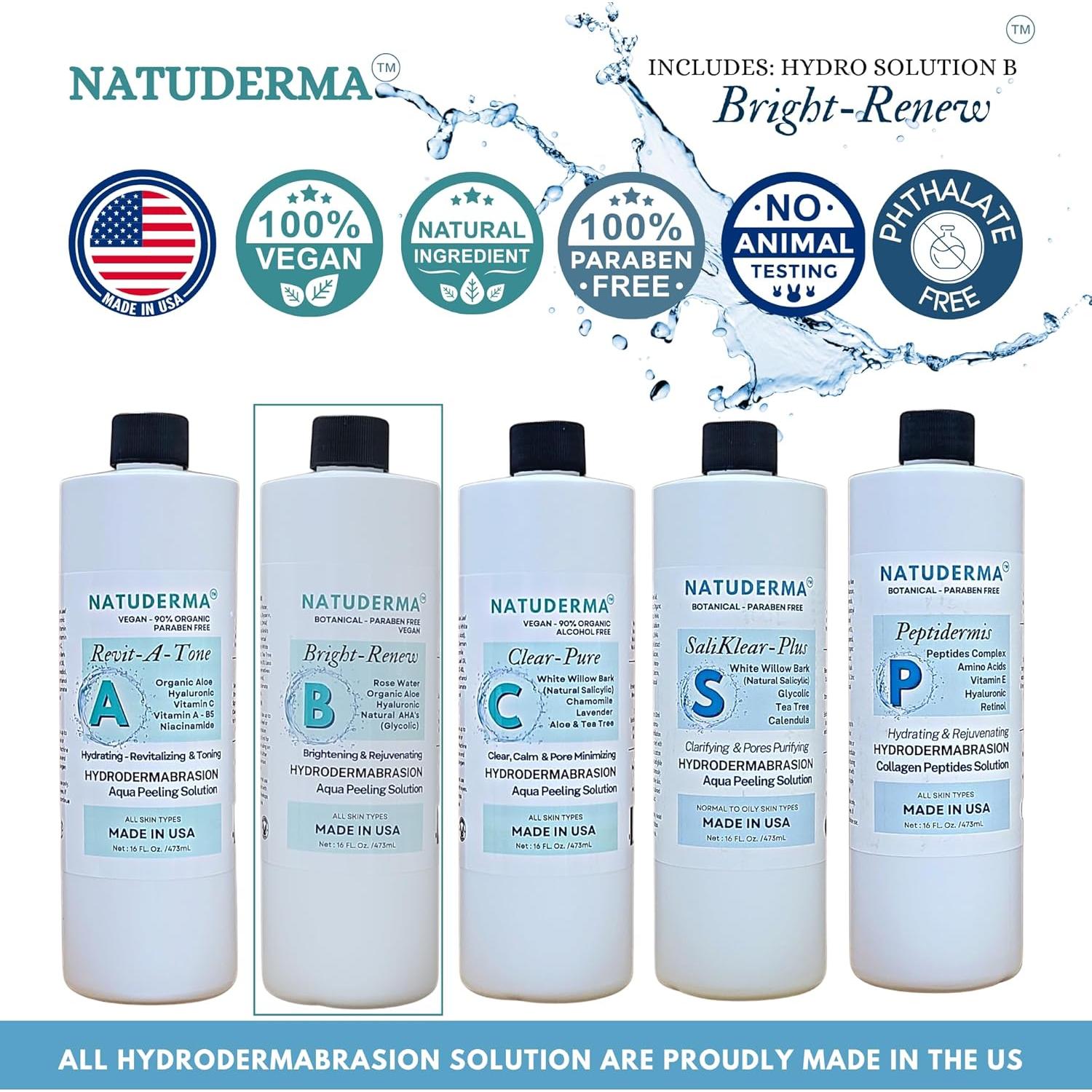 Conjunto Hidrodermoabrasión Natuderma 473ml + Suero Vitamina C 30ml