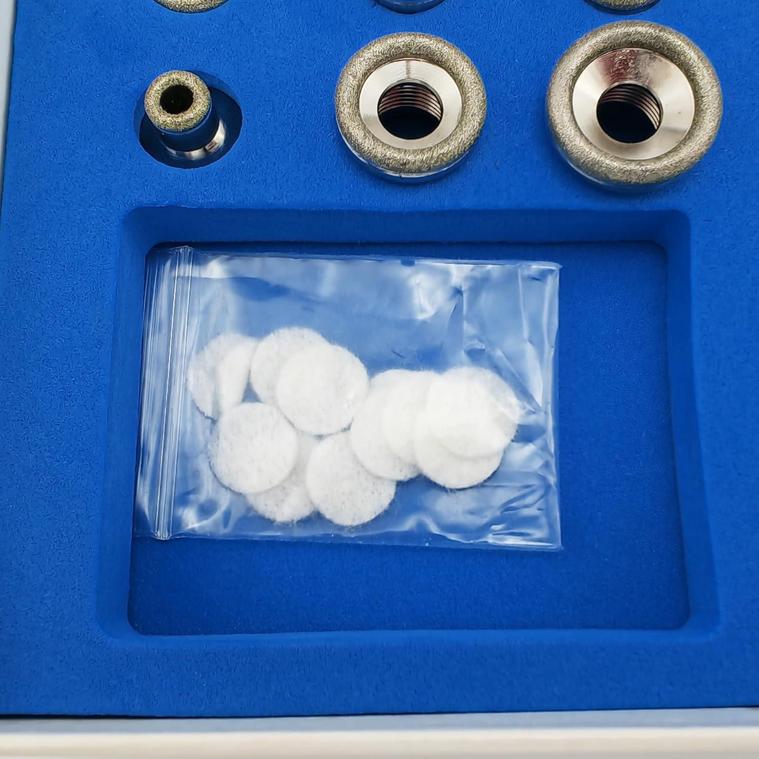 Kit Dermabrasión Diamante Elitzia 3 Varitas 9 Cabezas Aluminio