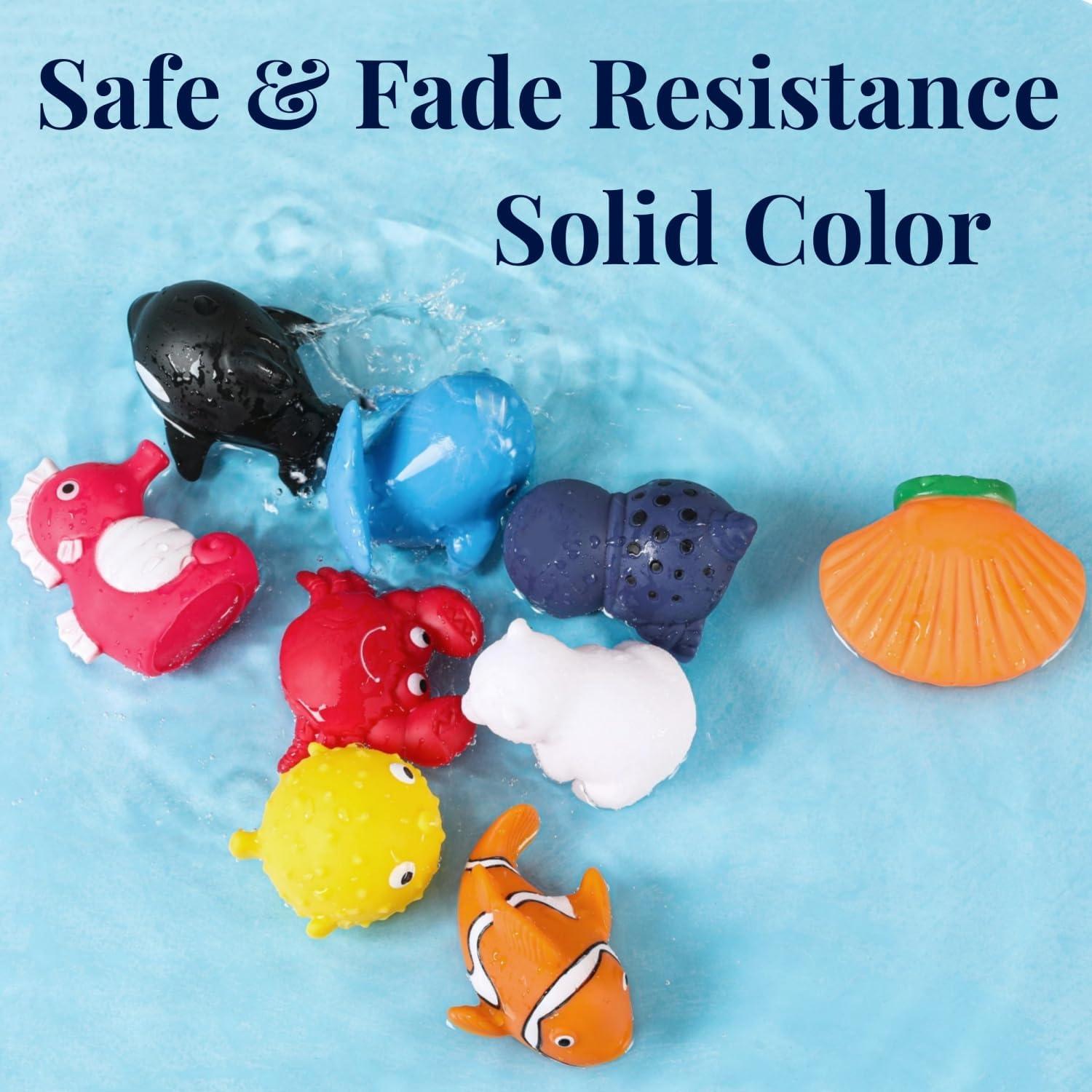 Juguetes de Baño Sin Agujeros XY-WQ Animales Marinos 9 Piezas