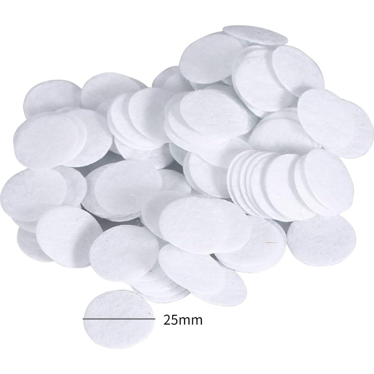 Filtros de Algodón 100pcs Walfront para Máquinas de Belleza 25mm